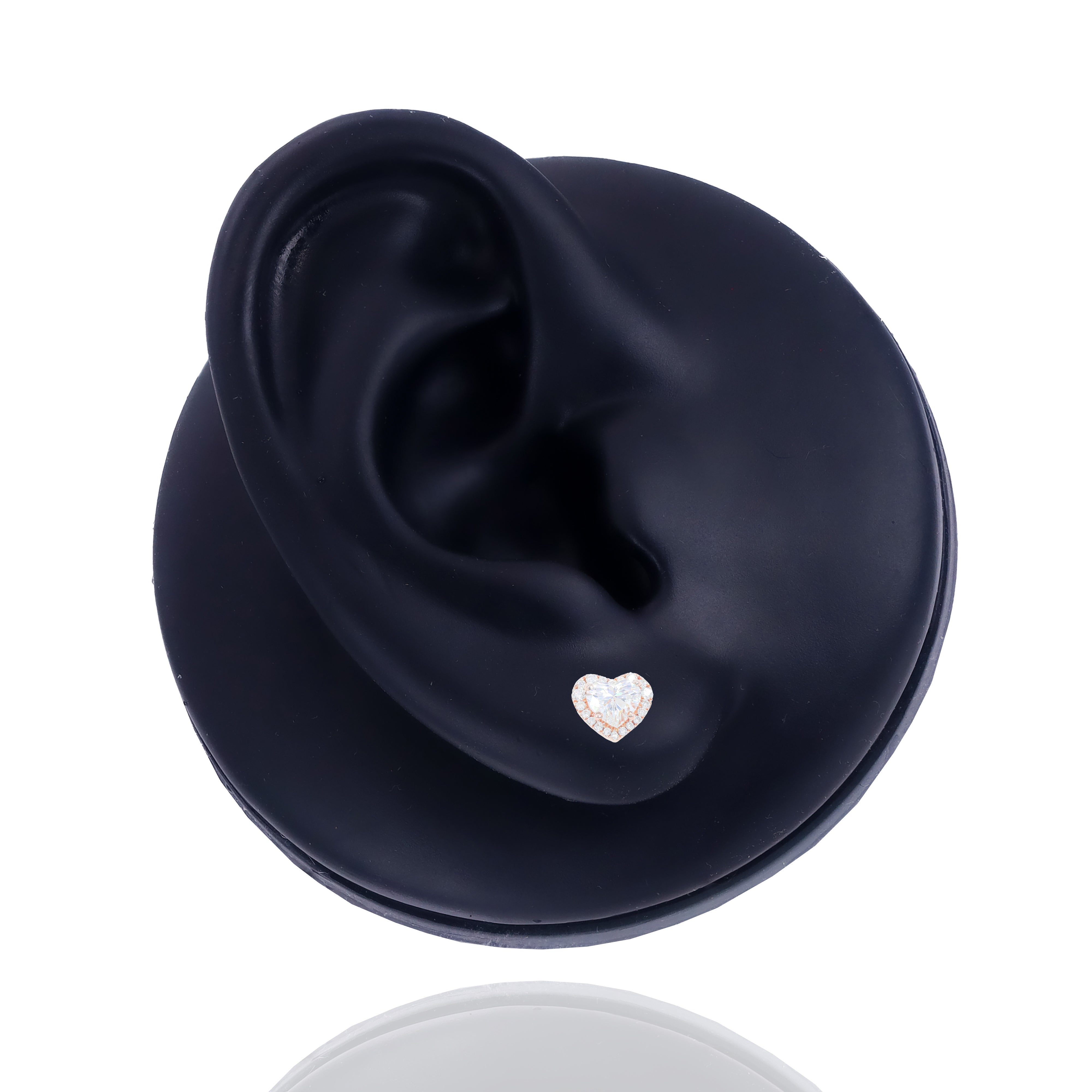 30 Pointer Heart Shaped Diamond Earrings