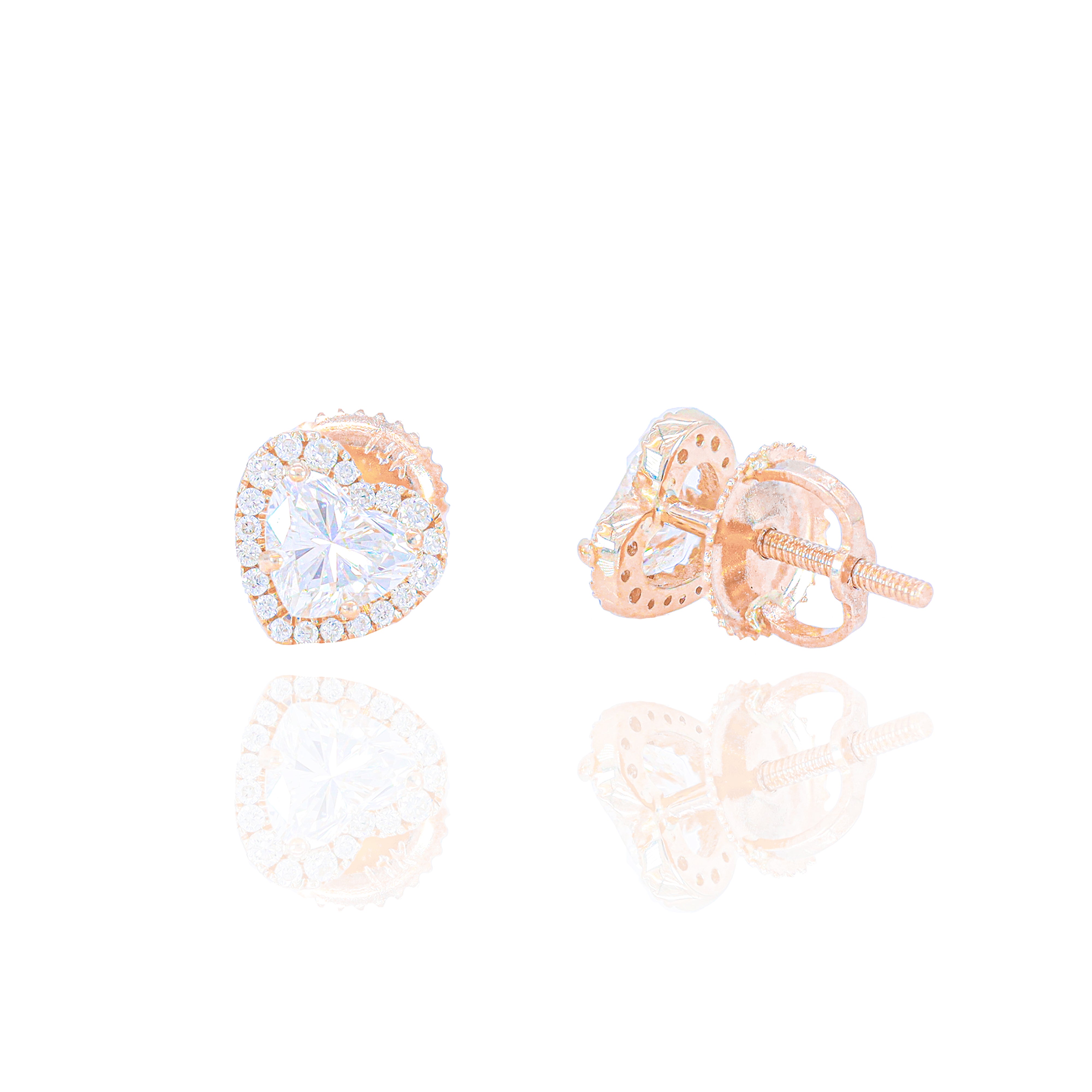 30 Pointer Heart Shaped Diamond Earrings