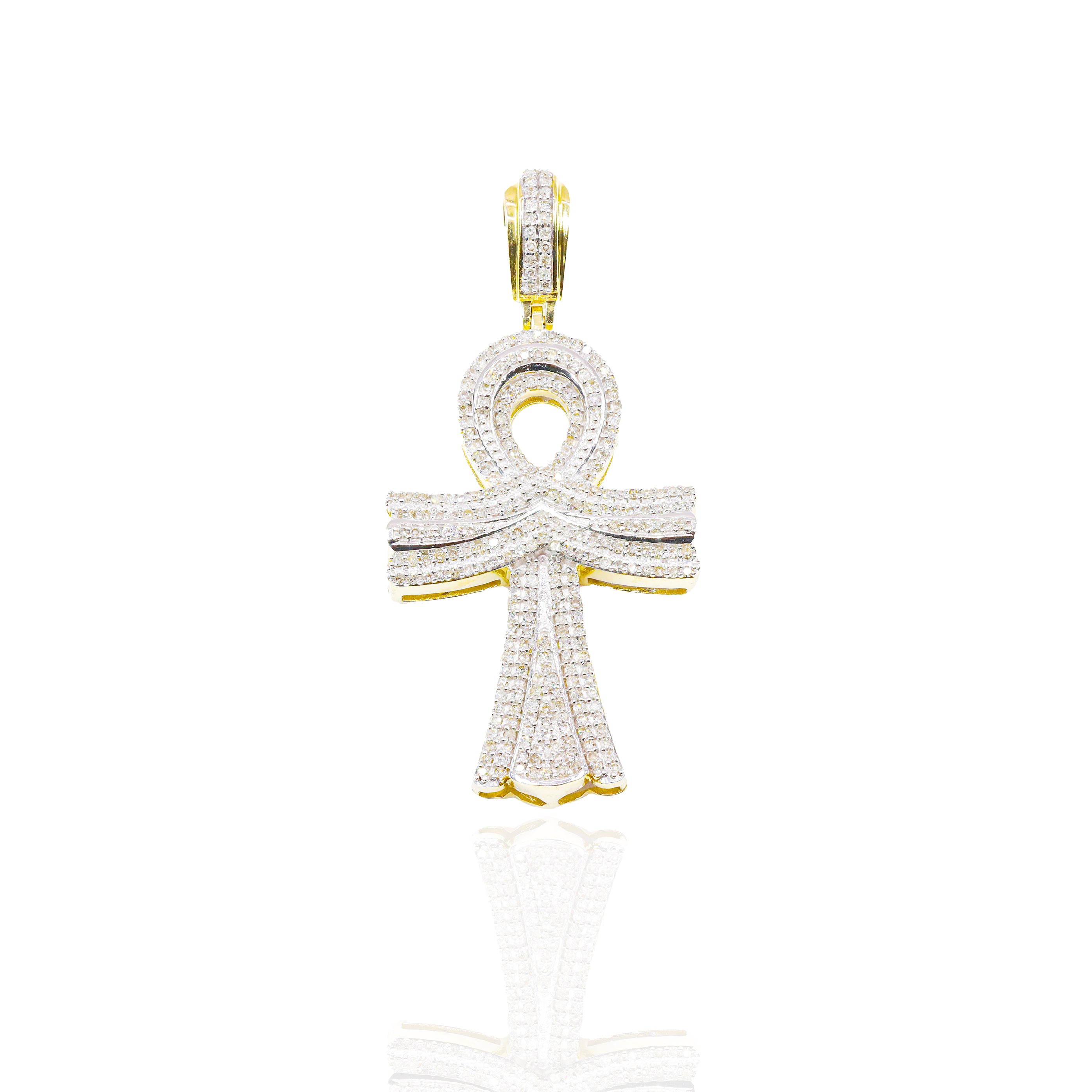 Diamond Layered Ankh Pendant