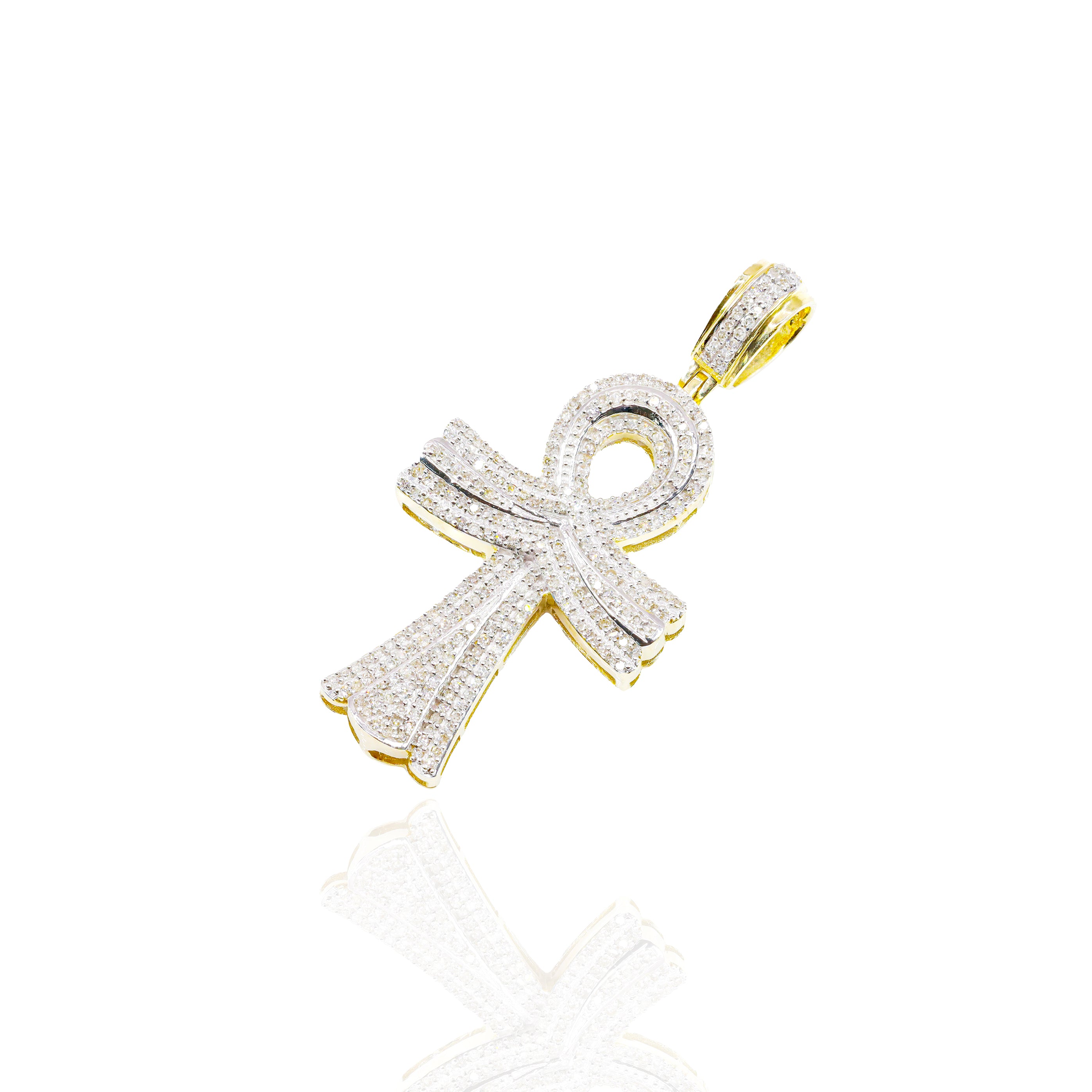 Diamond Layered Ankh Pendant