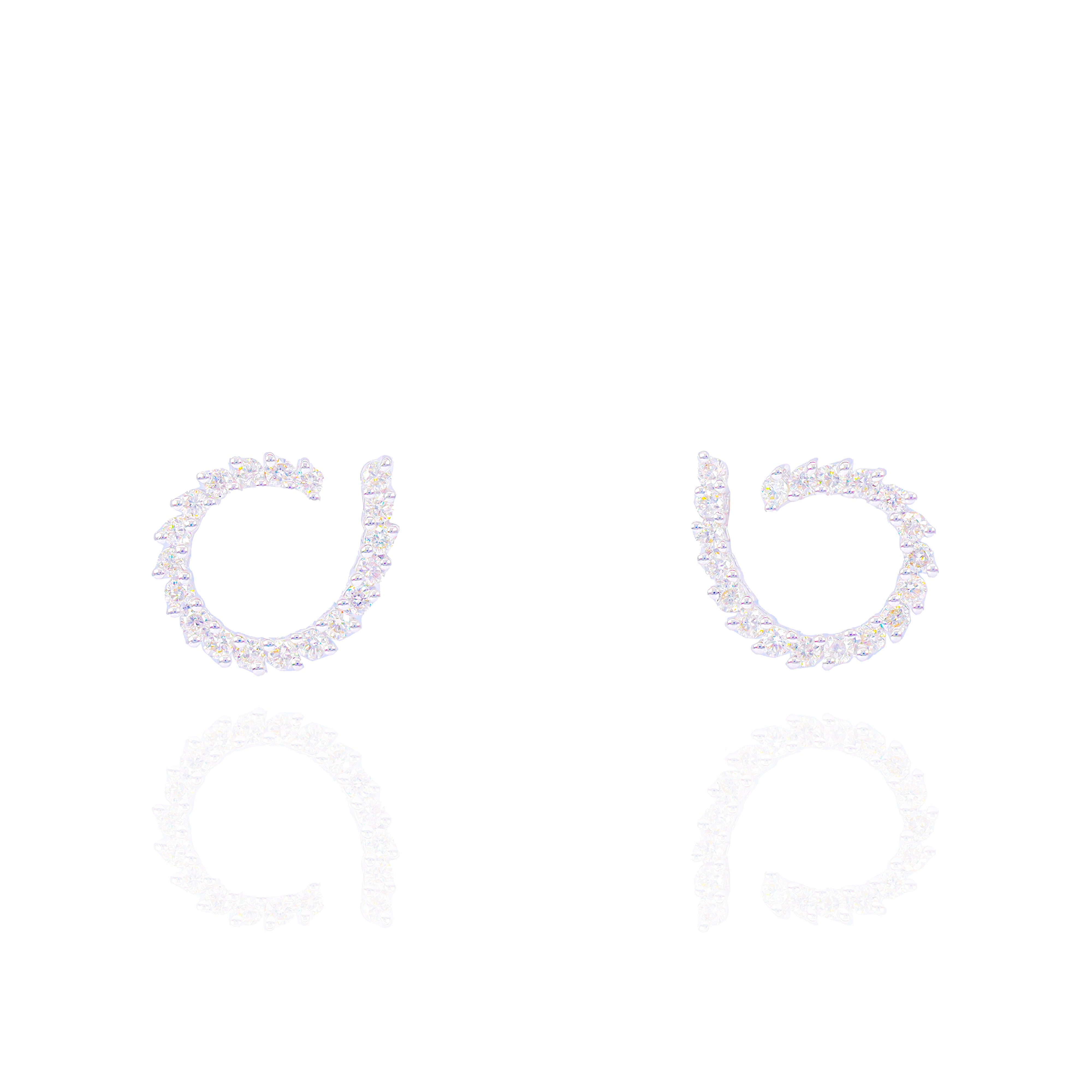 Diamond Spiral Earrings