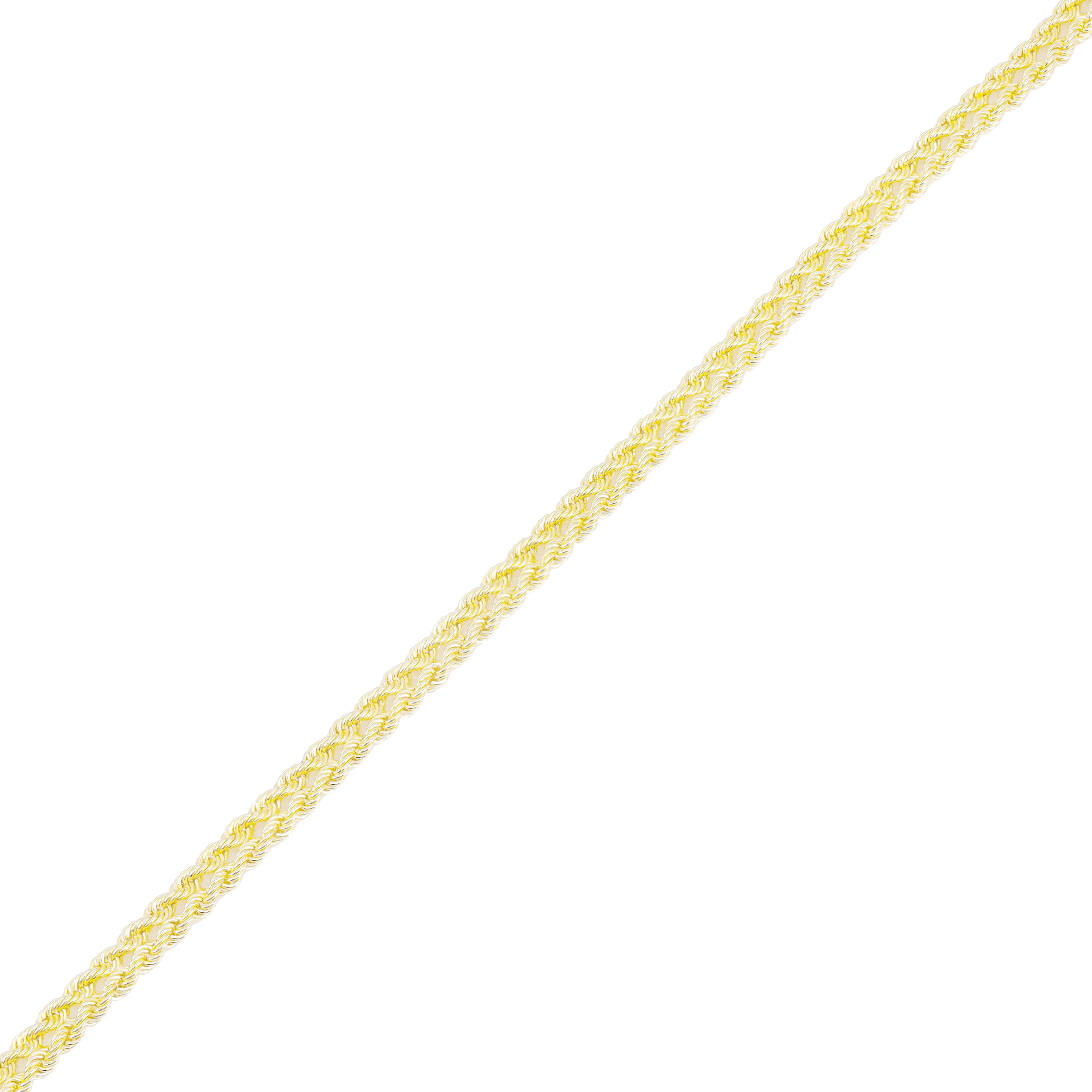 14KT Solid Yellow Gold Double Rope Bracelet