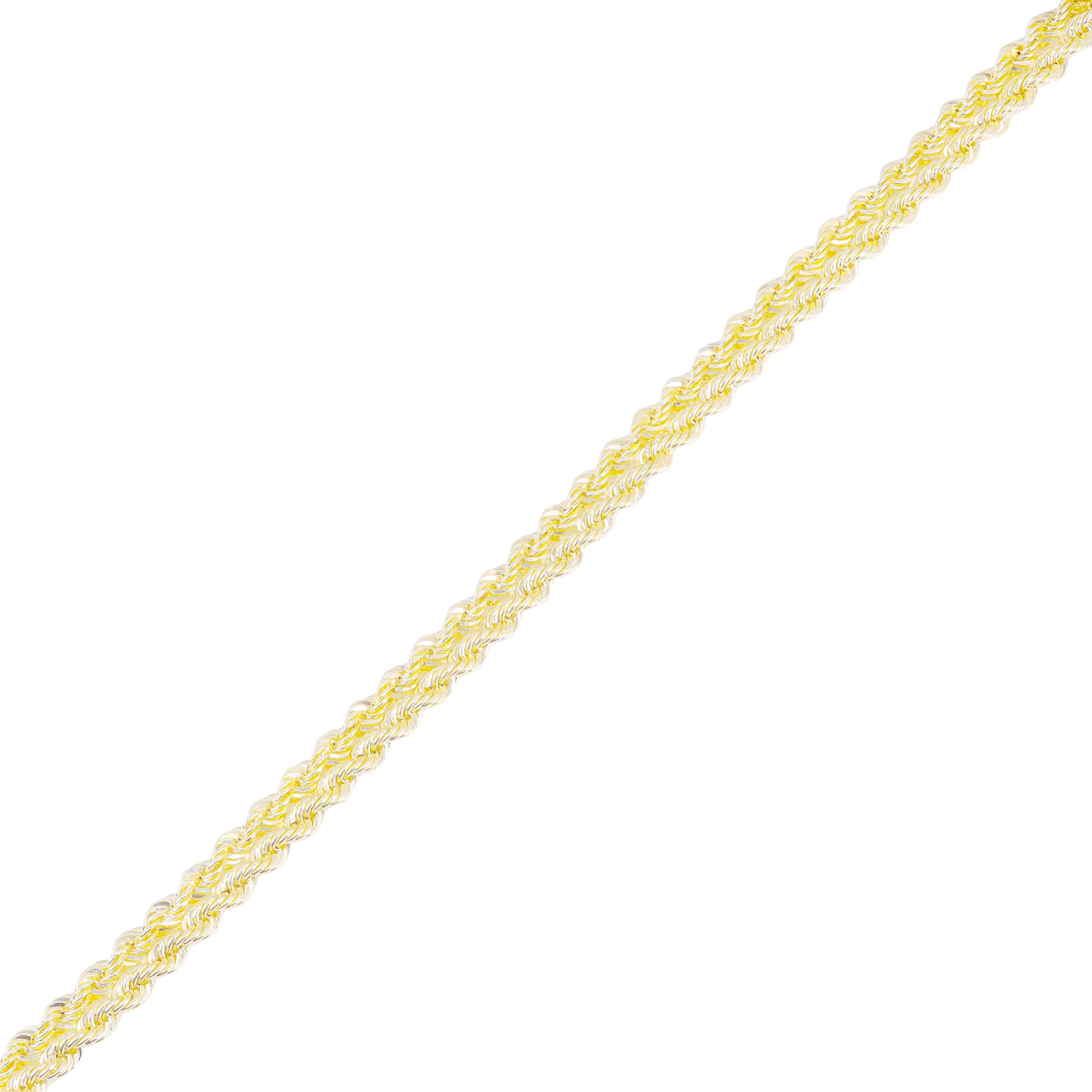 14KT Semi-Solid Braided Rope Bracelet