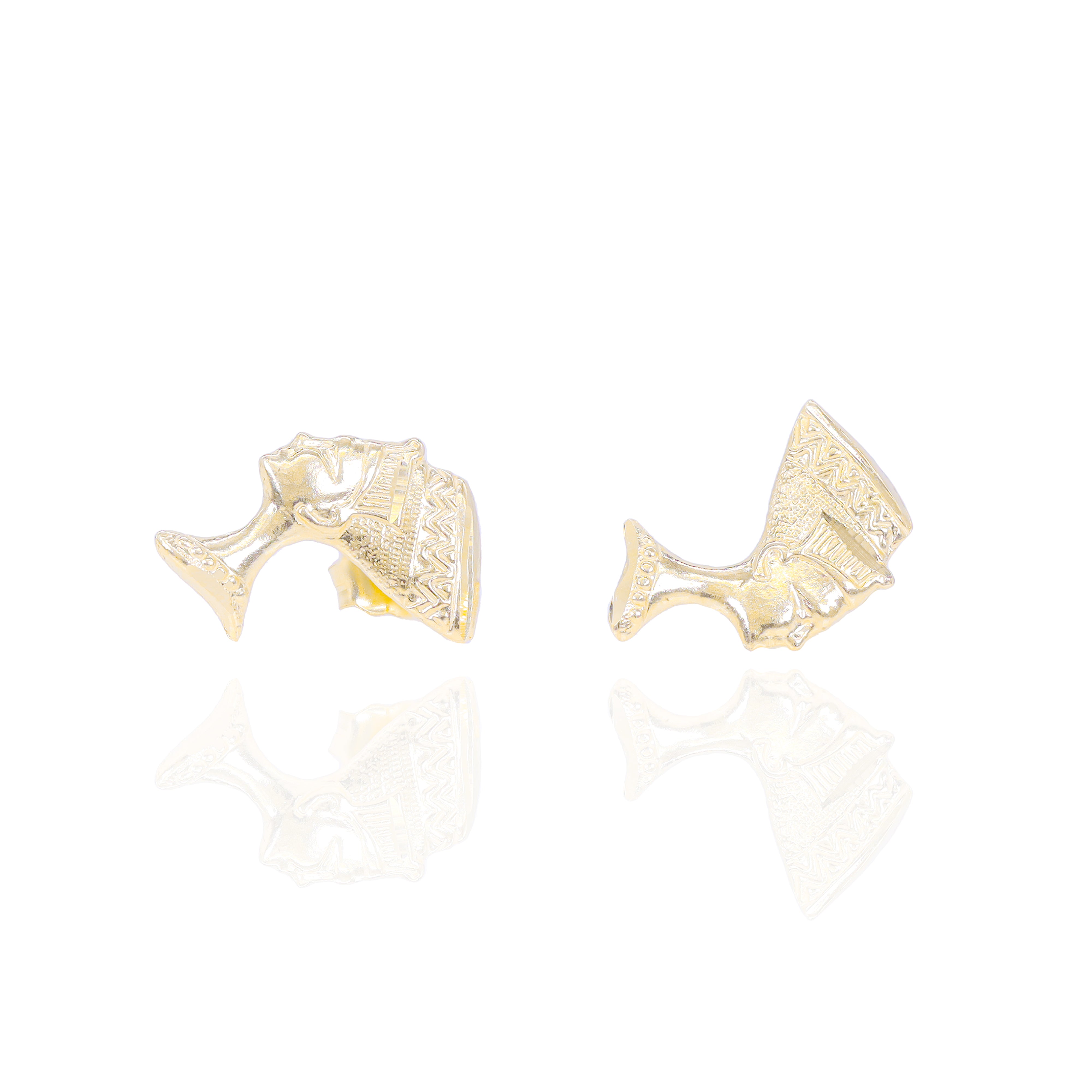 Nefertiti Solid Gold Earrings