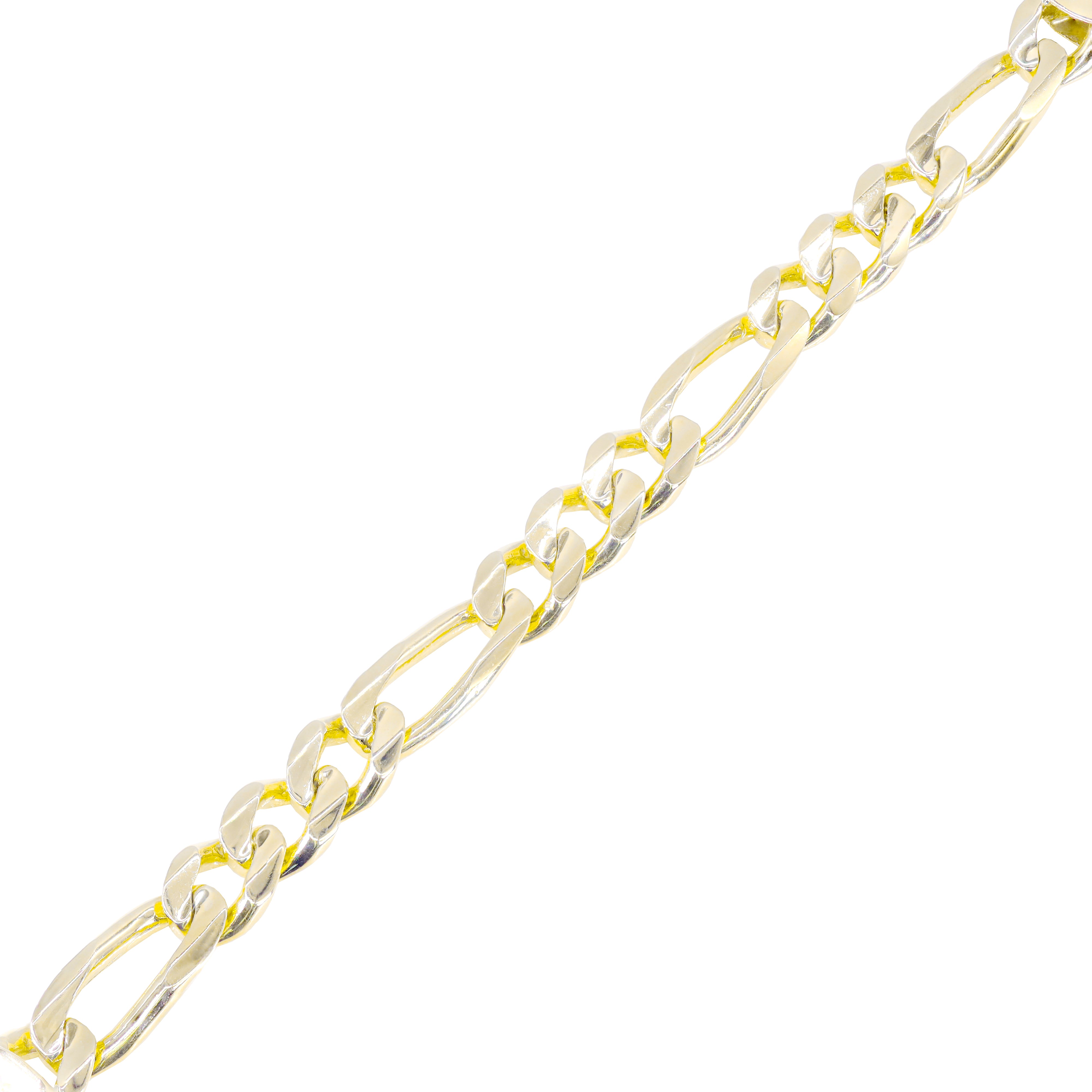 14KT Solid Yellow Gold Figaro Bracelet