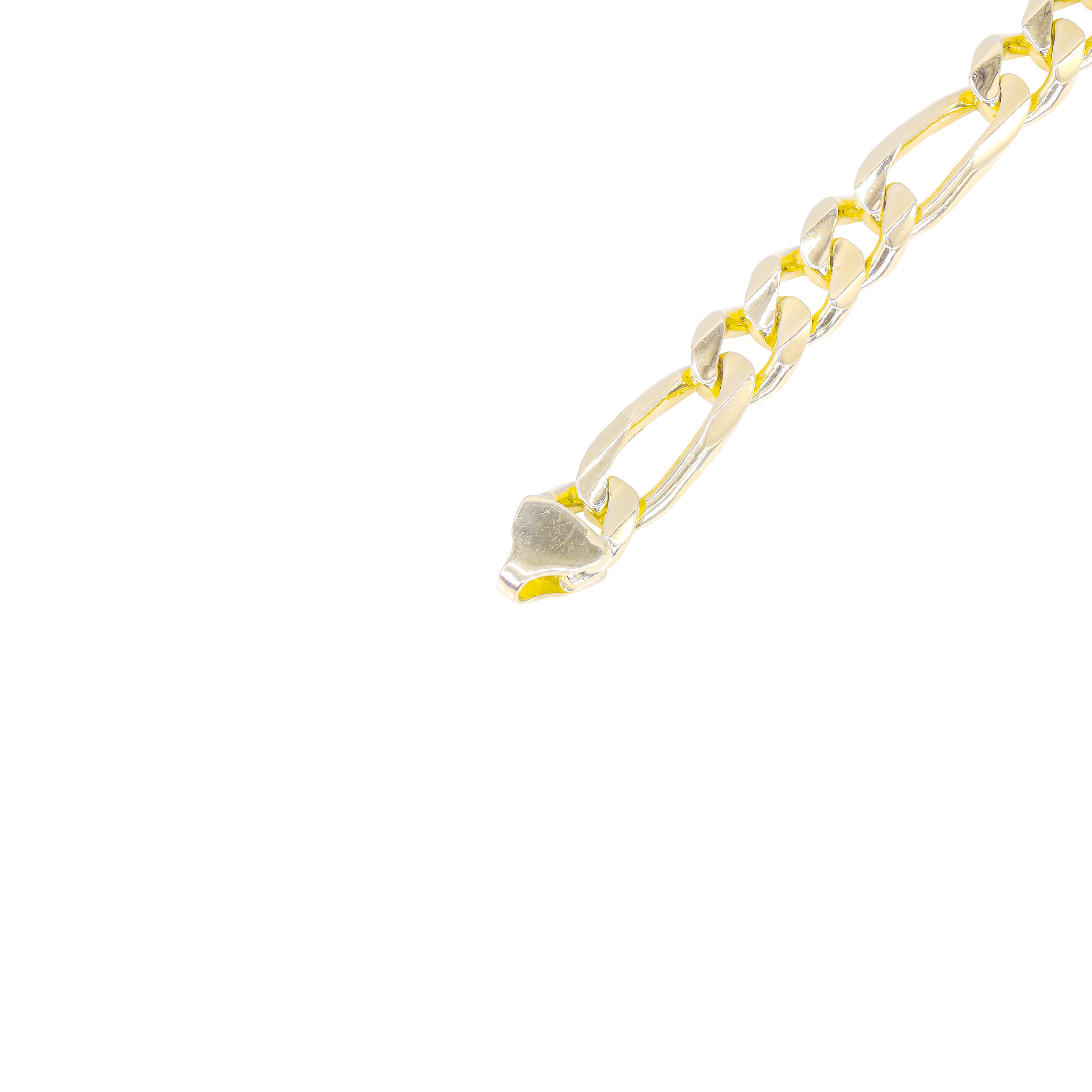 14KT Solid Yellow Gold Figaro Bracelet