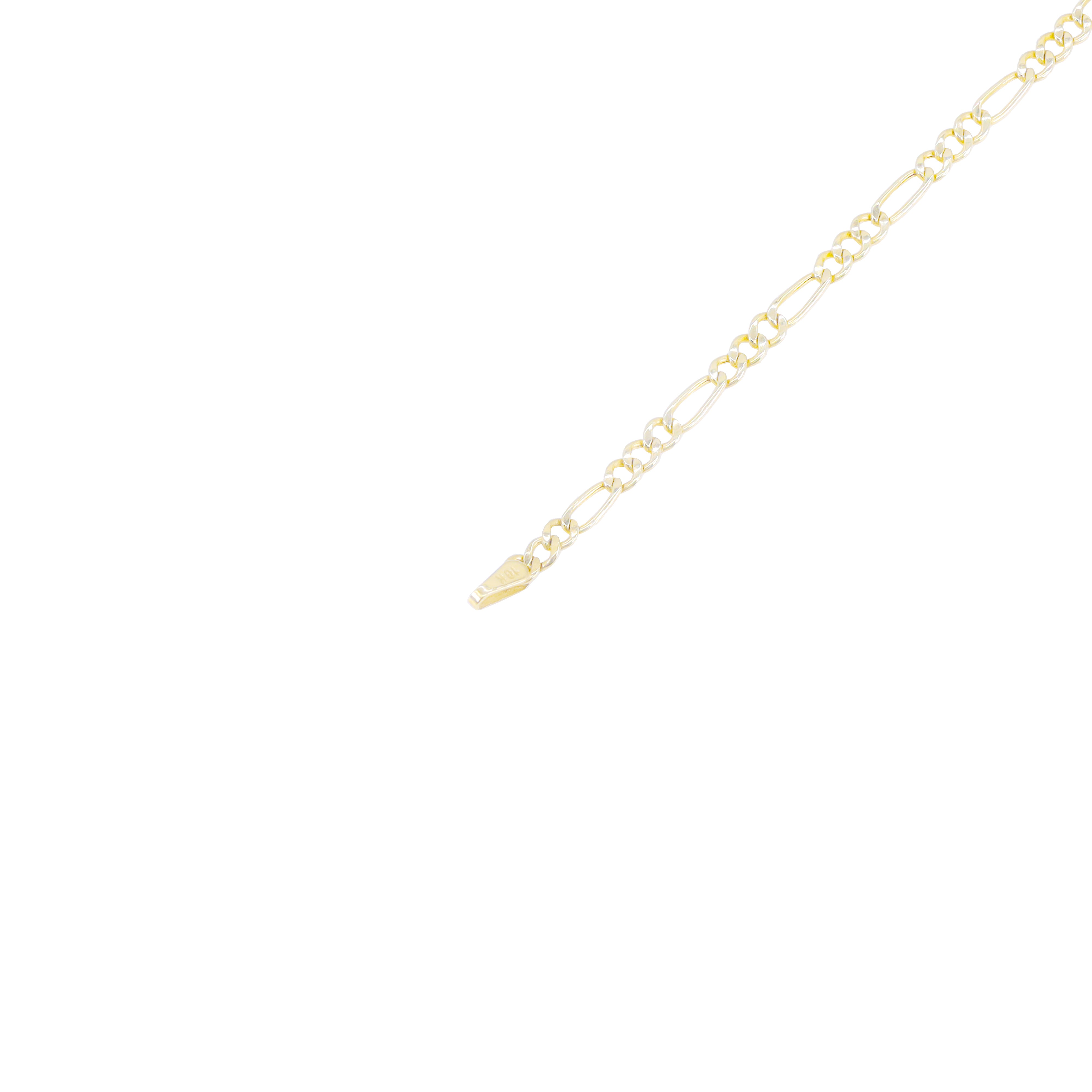 10KT Solid Yellow Gold Figaro Bracelet