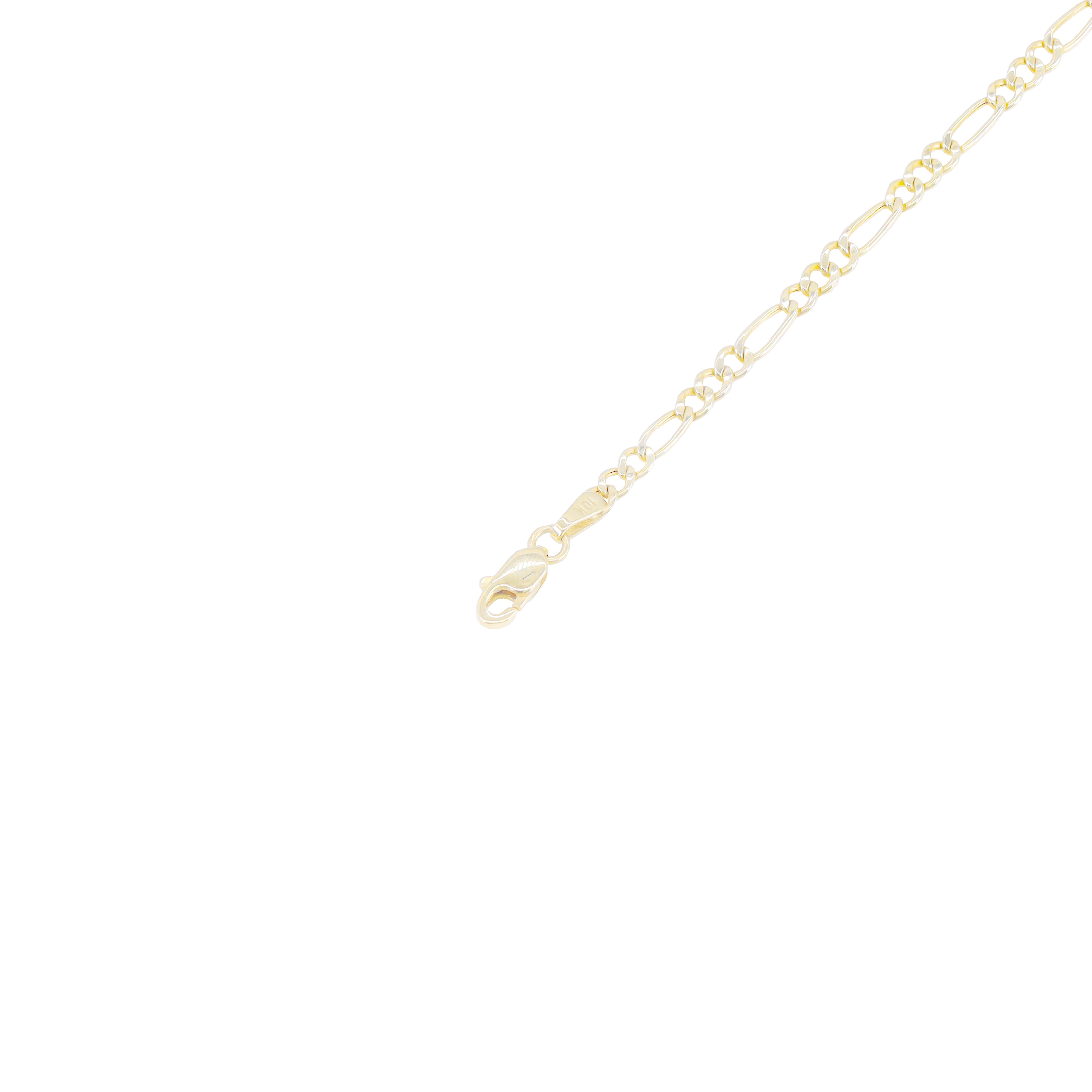 10KT Solid Yellow Gold Figaro Bracelet