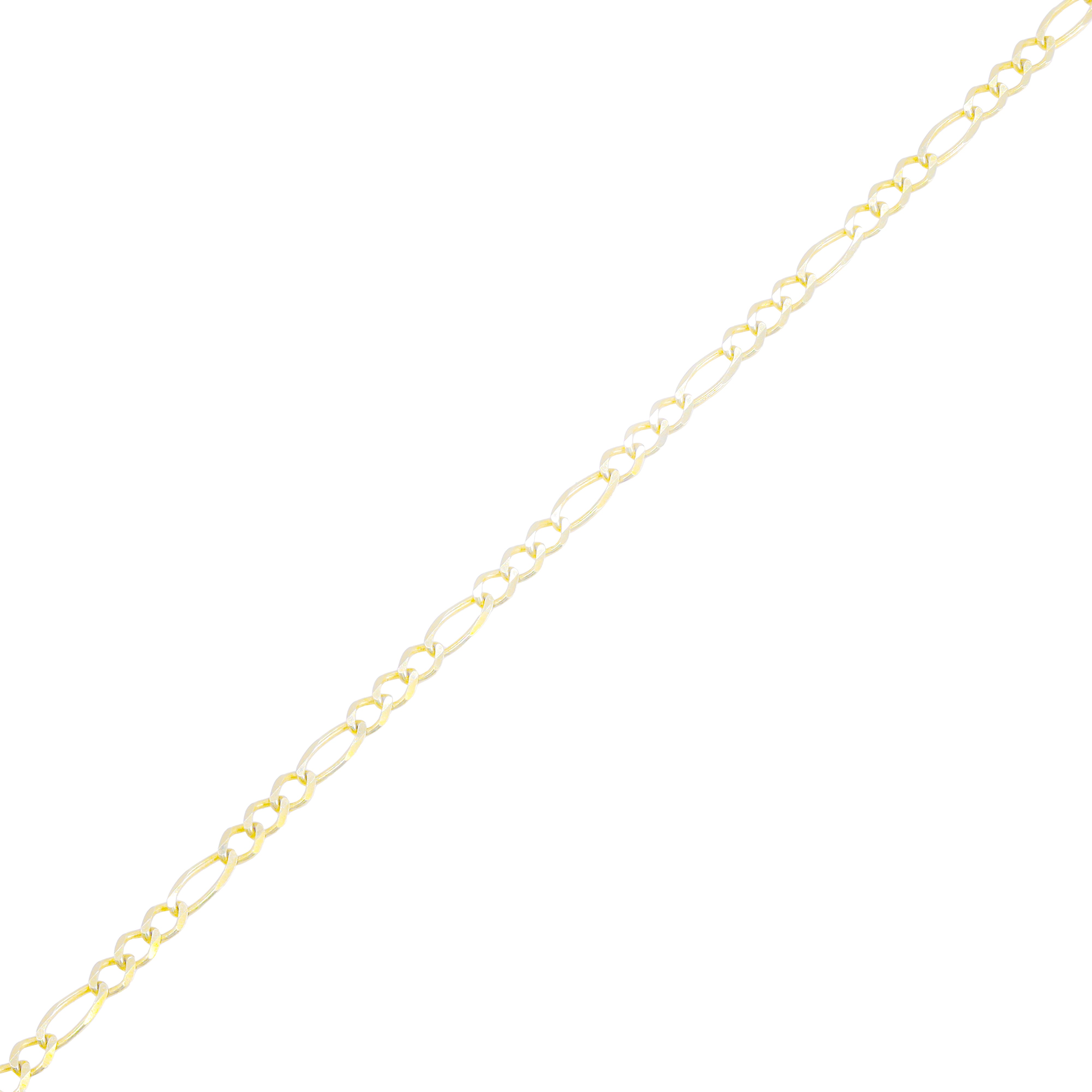 10KT Solid Yellow Gold Figaro Bracelet