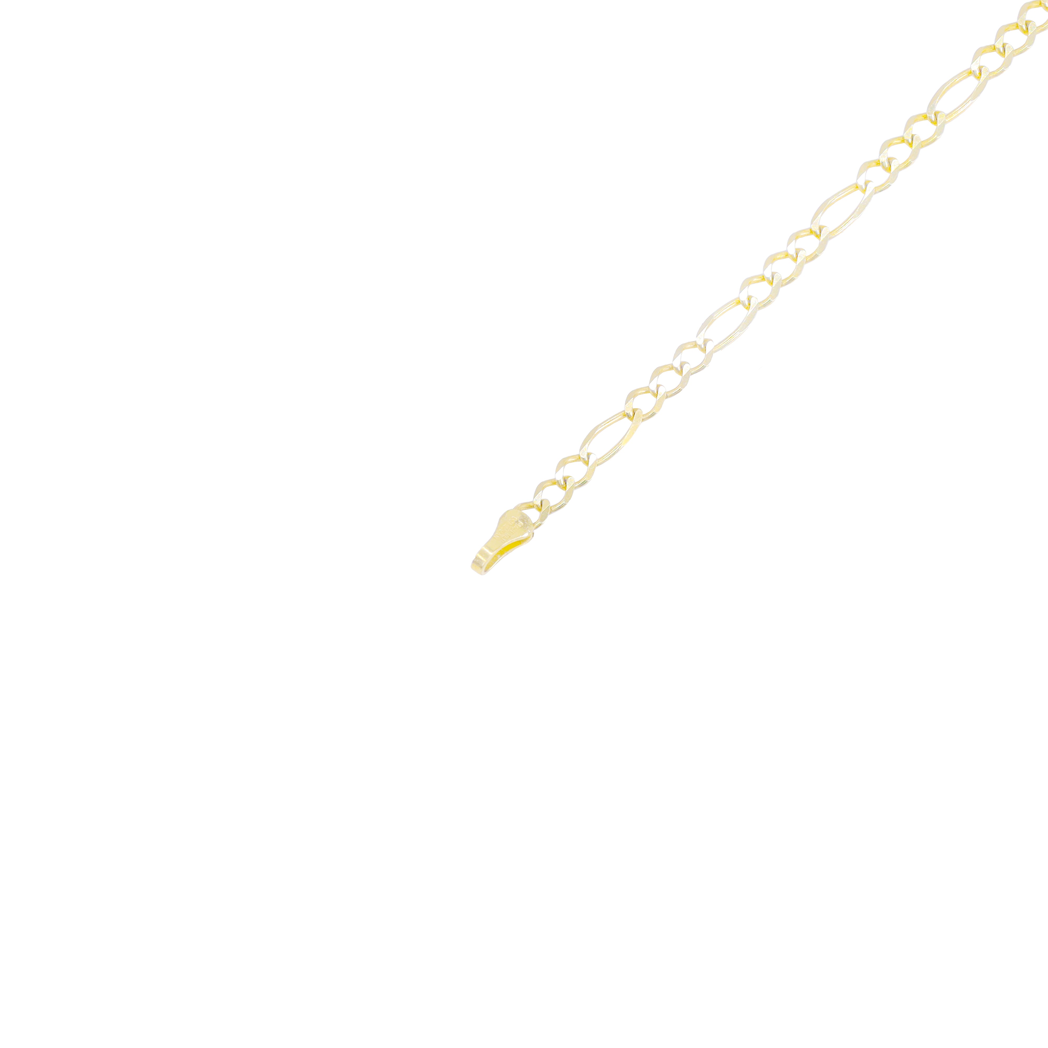 10KT Solid Yellow Gold Figaro Bracelet