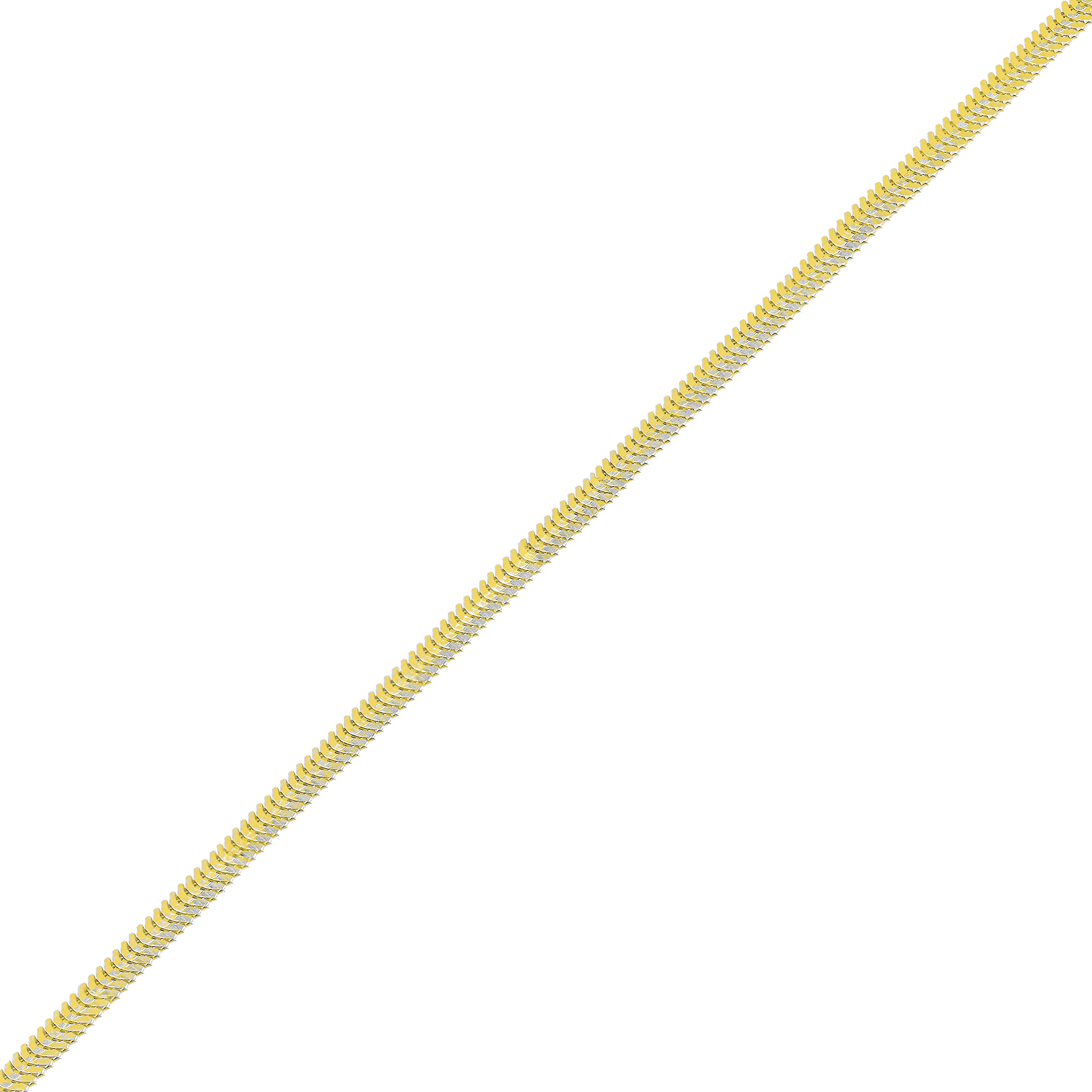 14KT Solid Flat Snake Link Yellow Gold Chain
