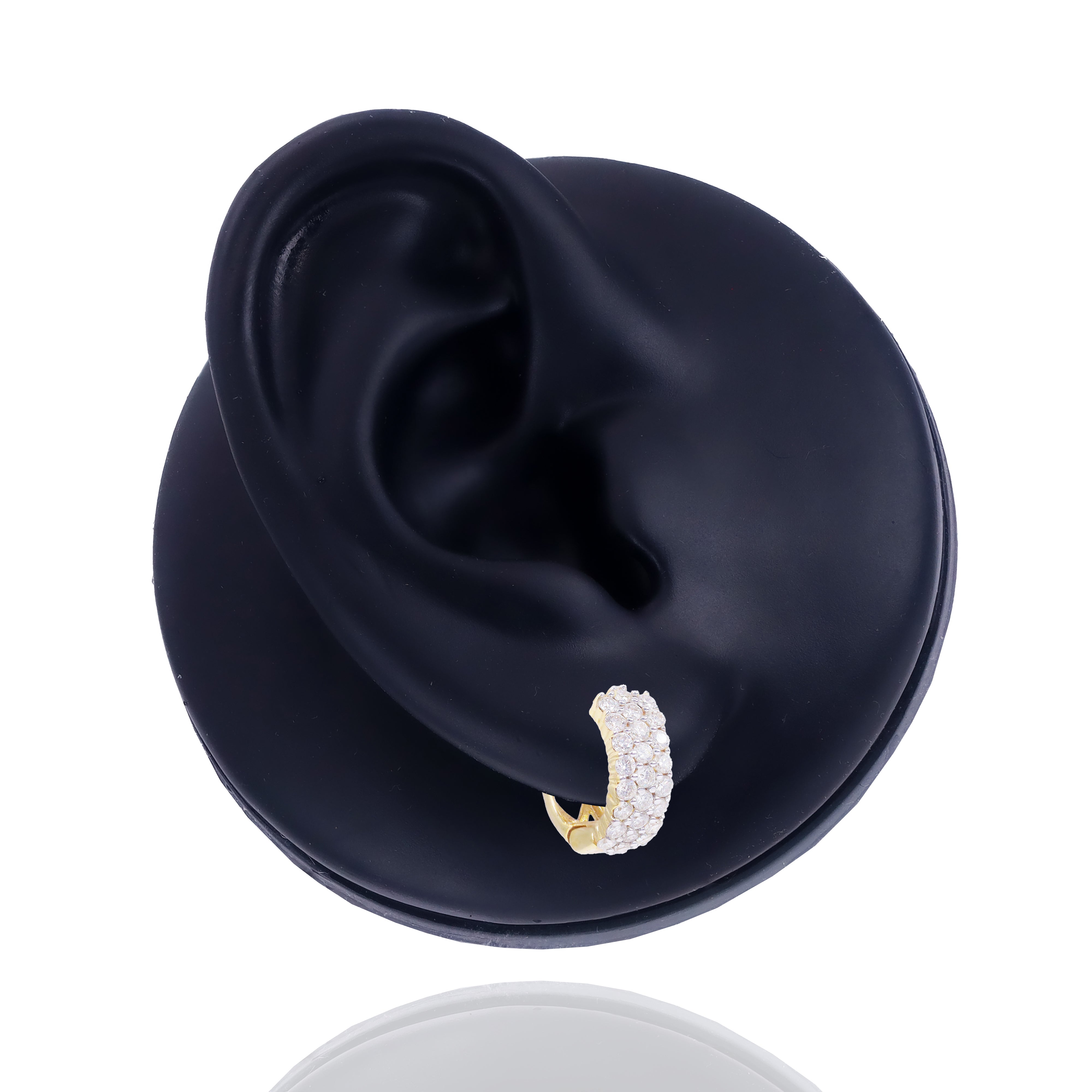Small Diamond Huggie/Hoop Earrings