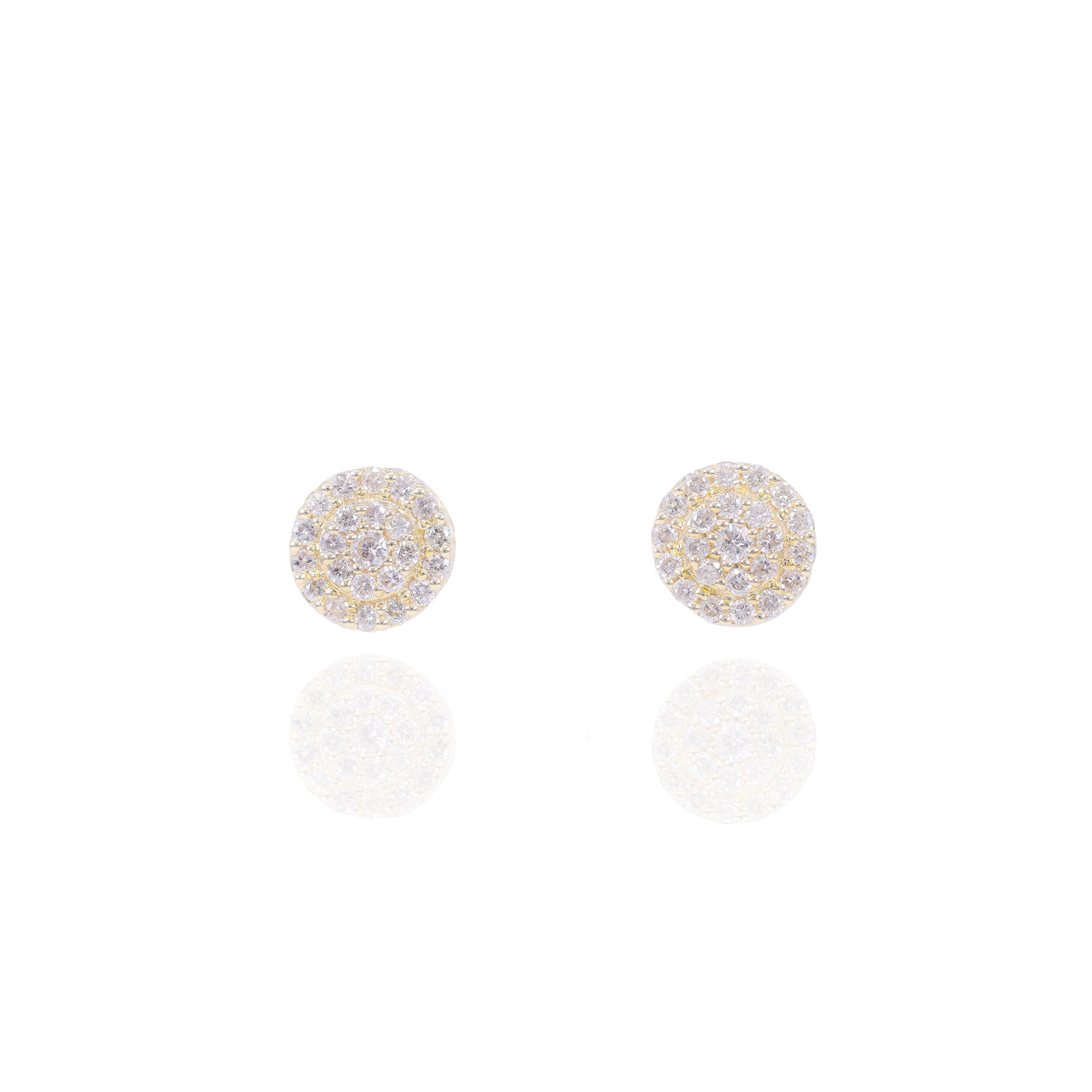 Round Cluster Diamond Earring