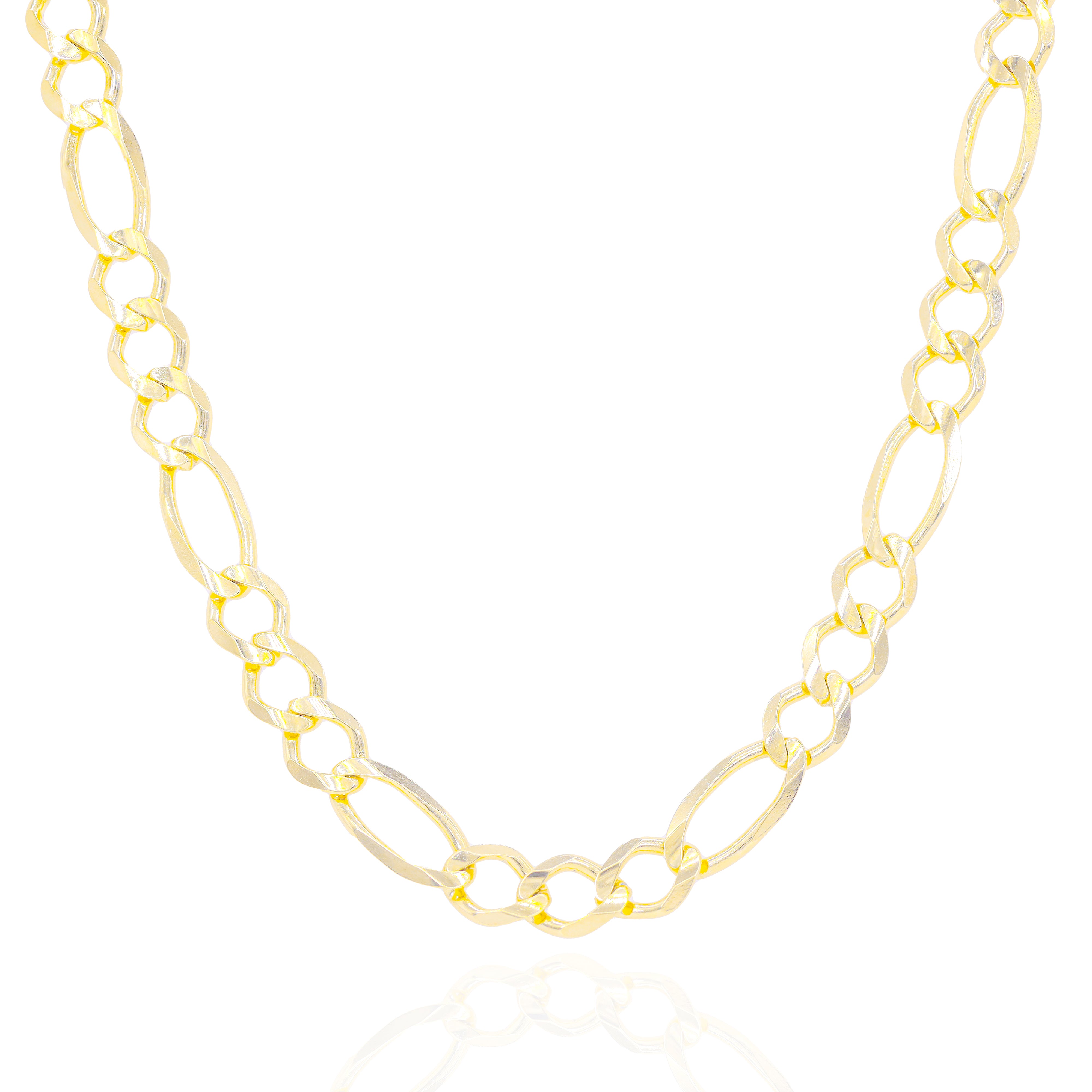 14KT Solid Yellow Gold Figaro Chain