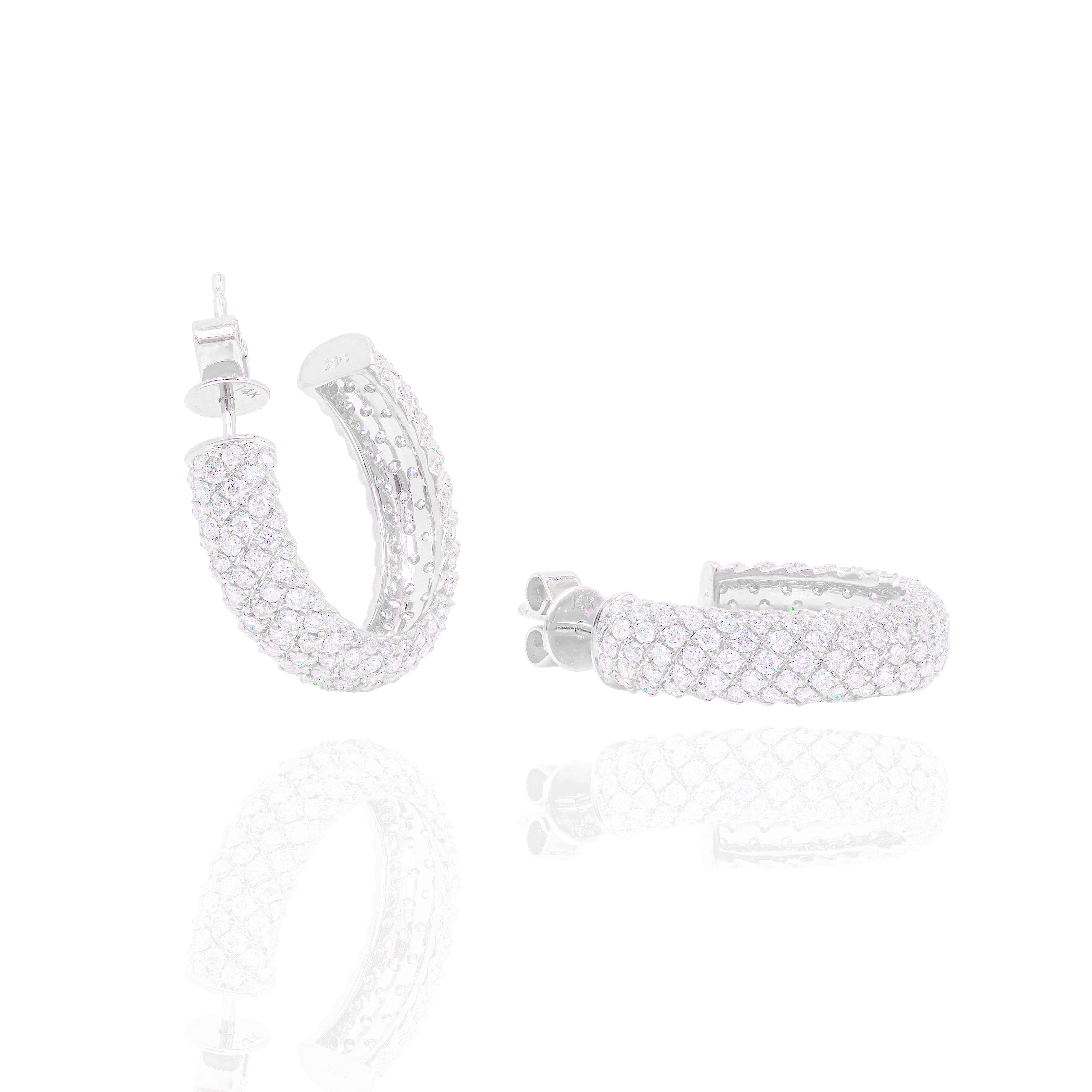 Diamond Hoop Earrings