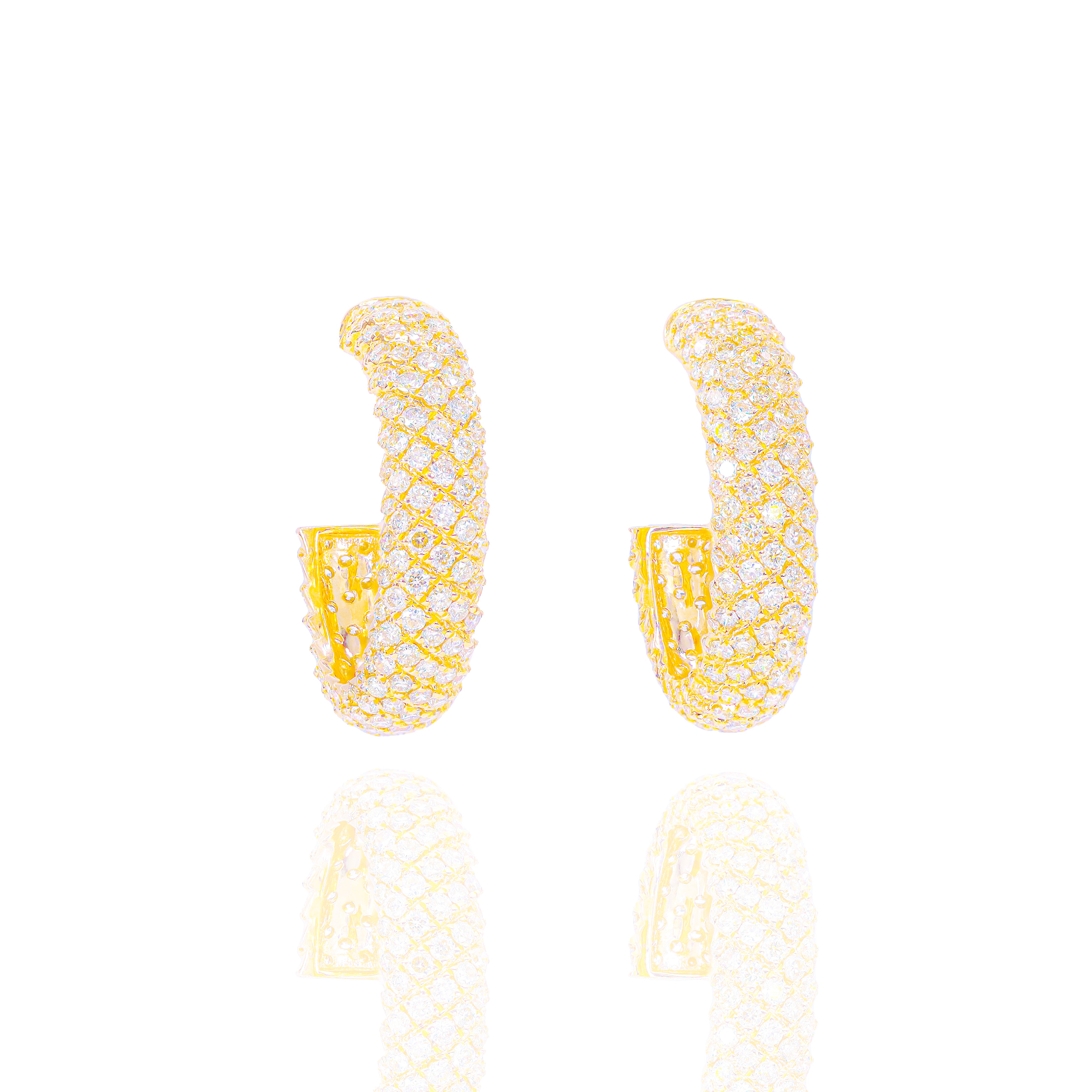 Diamond Hoop Earrings