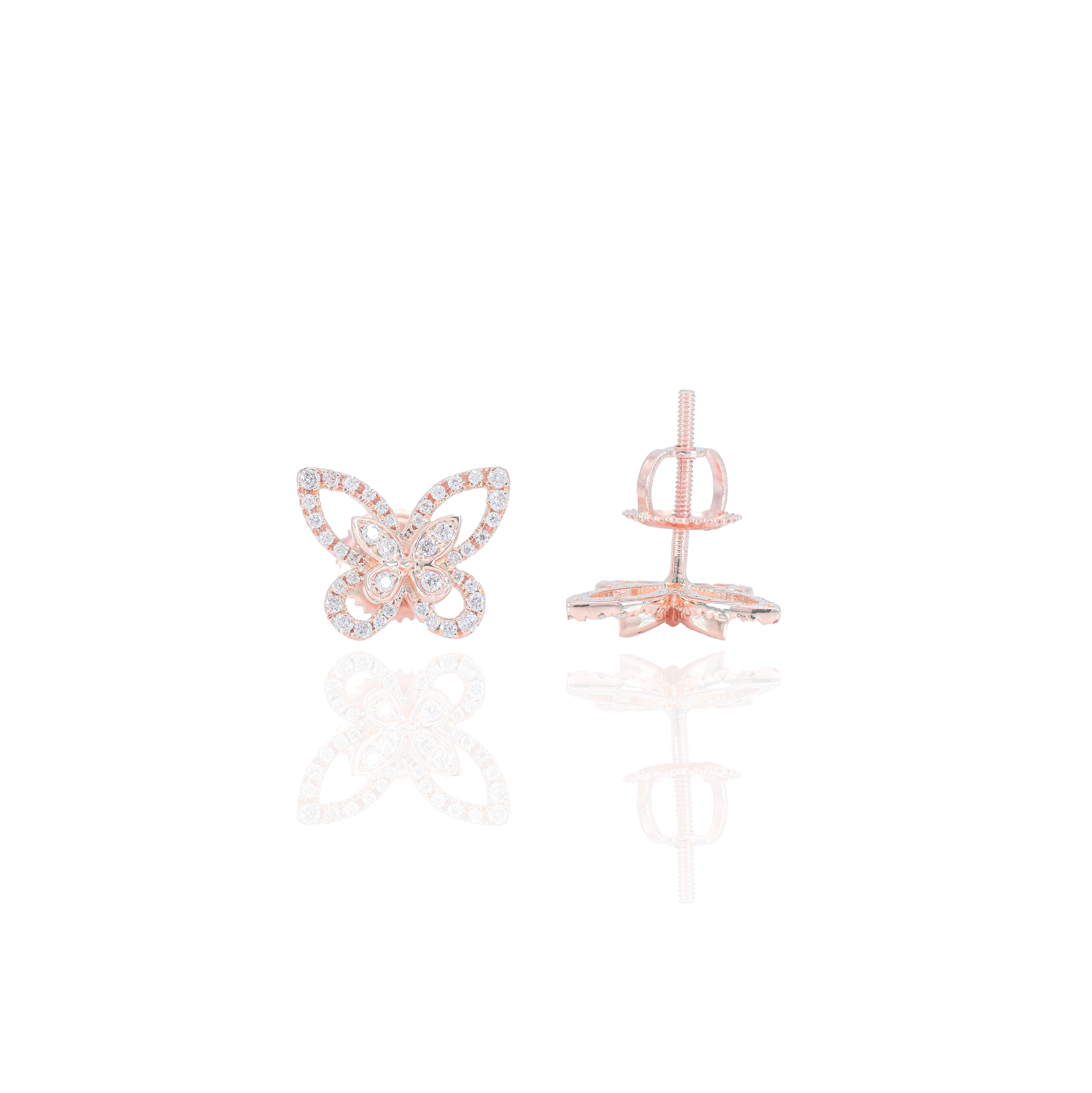 Butterfly Outline Diamond Earrings