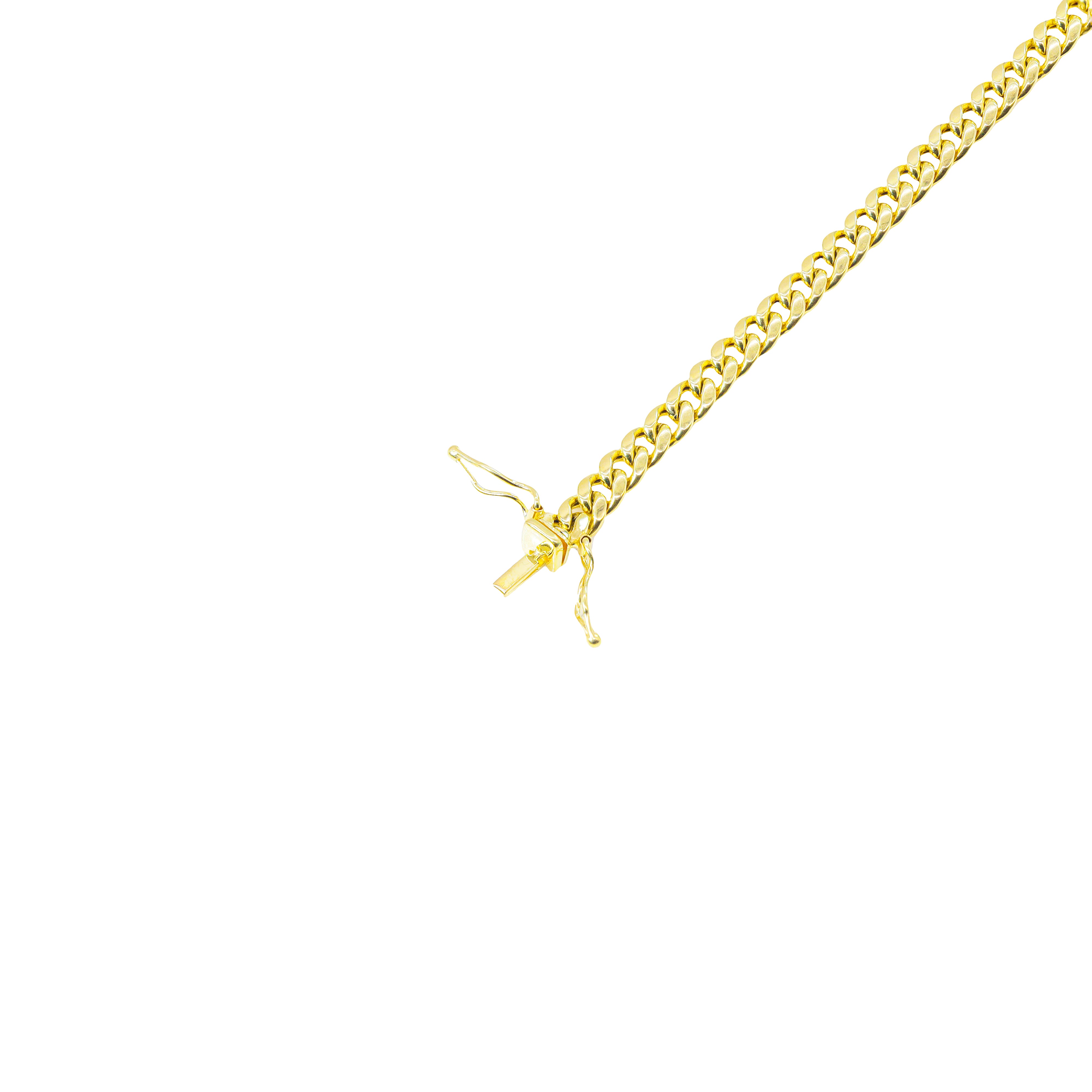 10KT Solid Miami Cuban Link Yellow Gold Chain