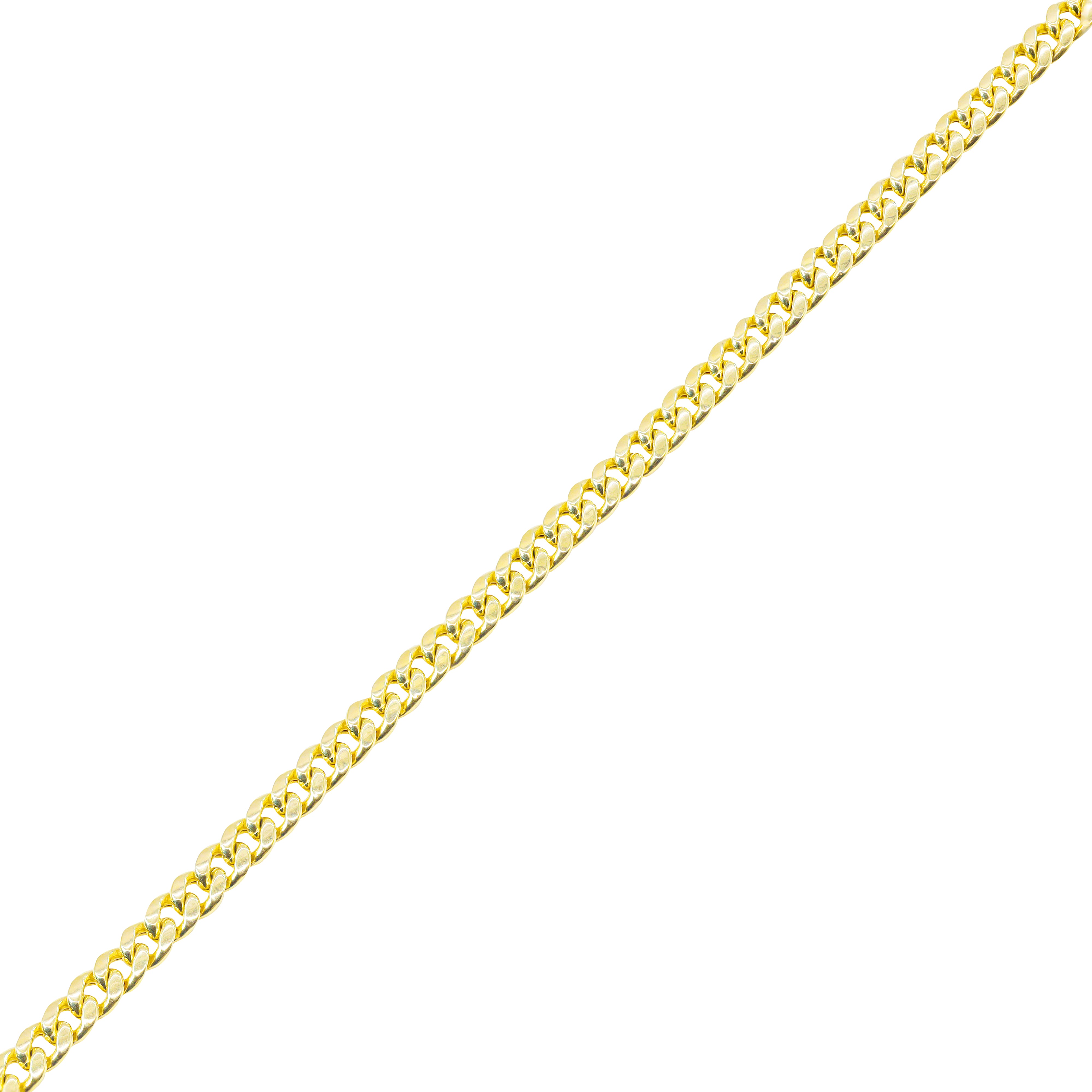 10KT Solid Miami Cuban Link Yellow Gold Chain