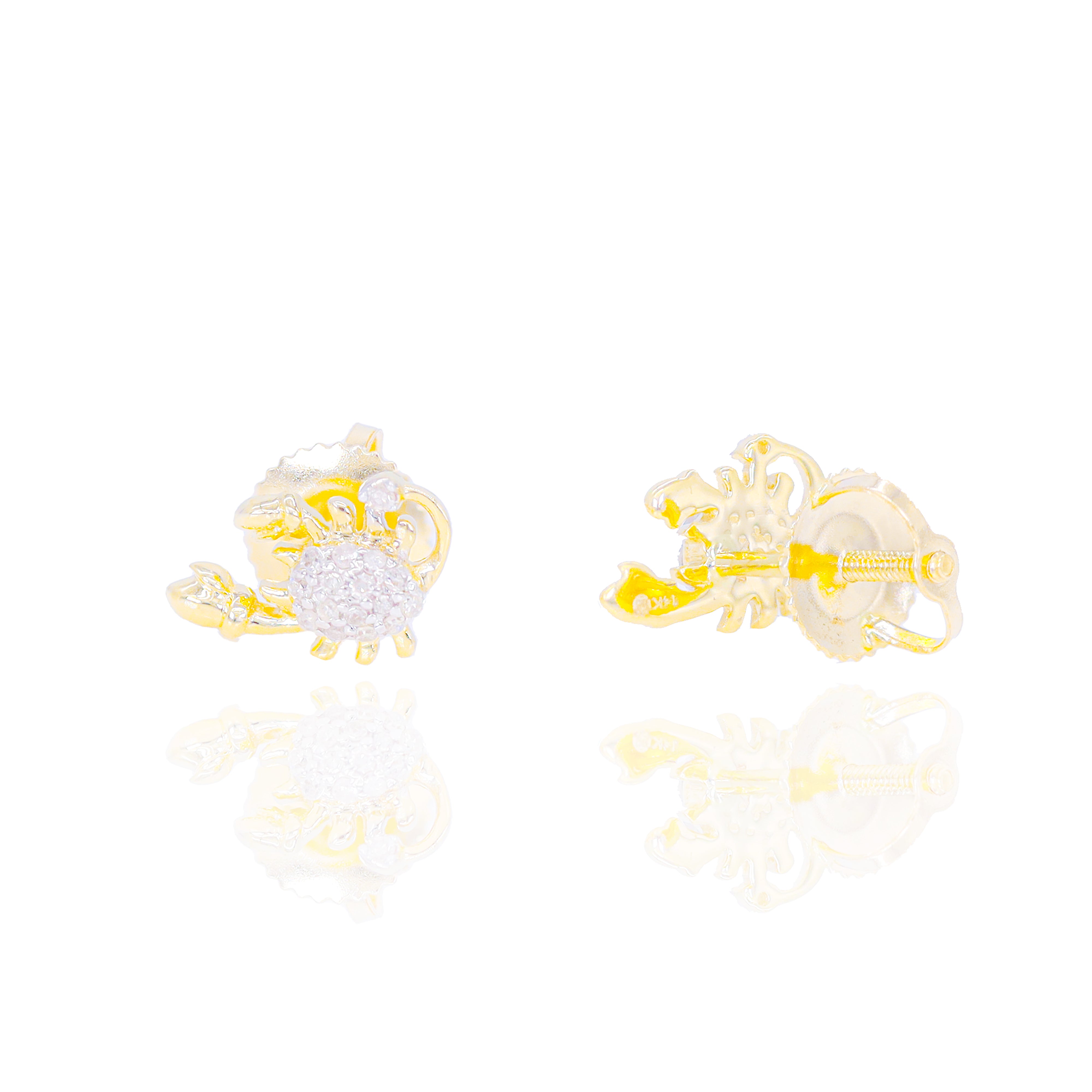 Diamond Scorpion Earrings