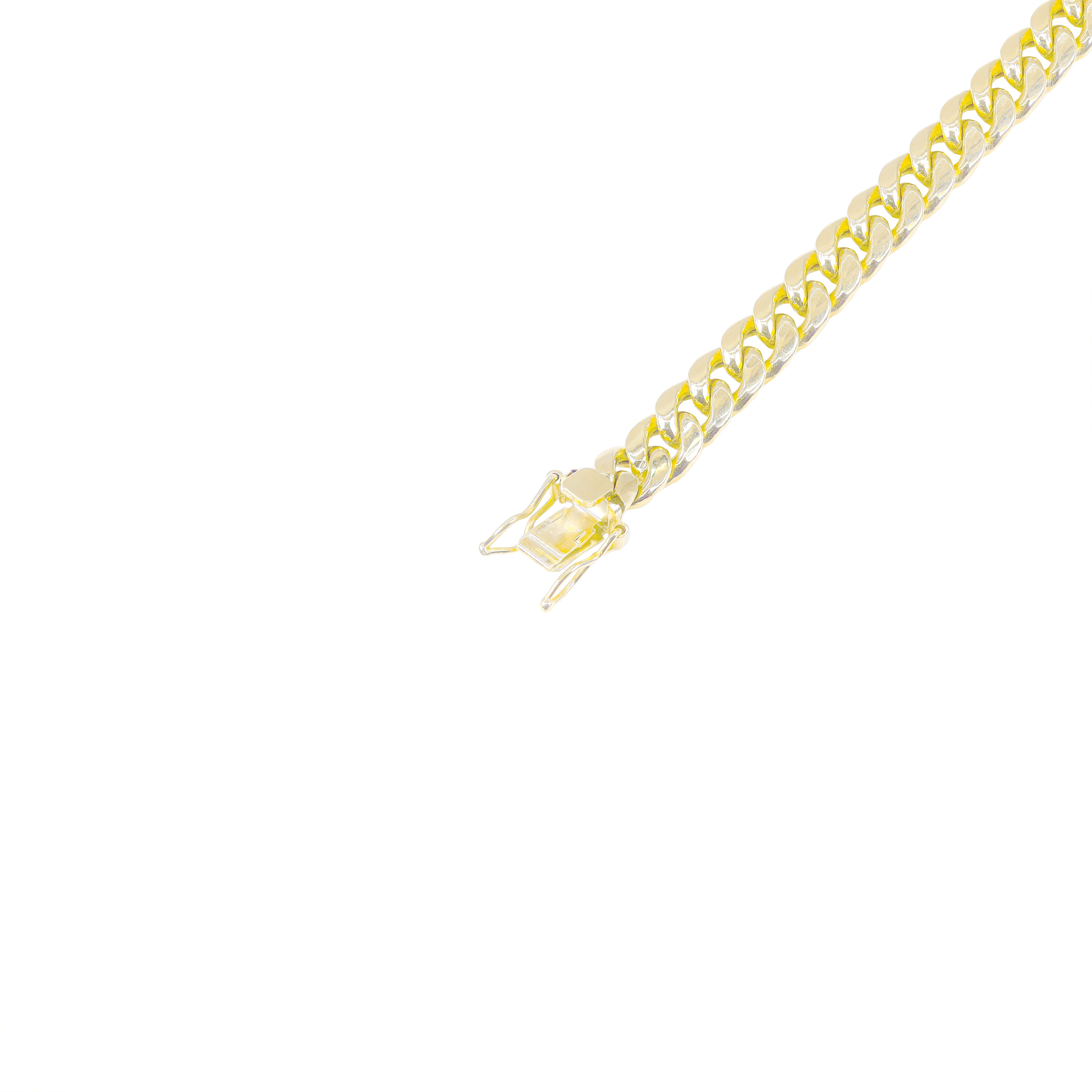 10KT Semi-Solid Miami Cuban Yellow Gold Chain