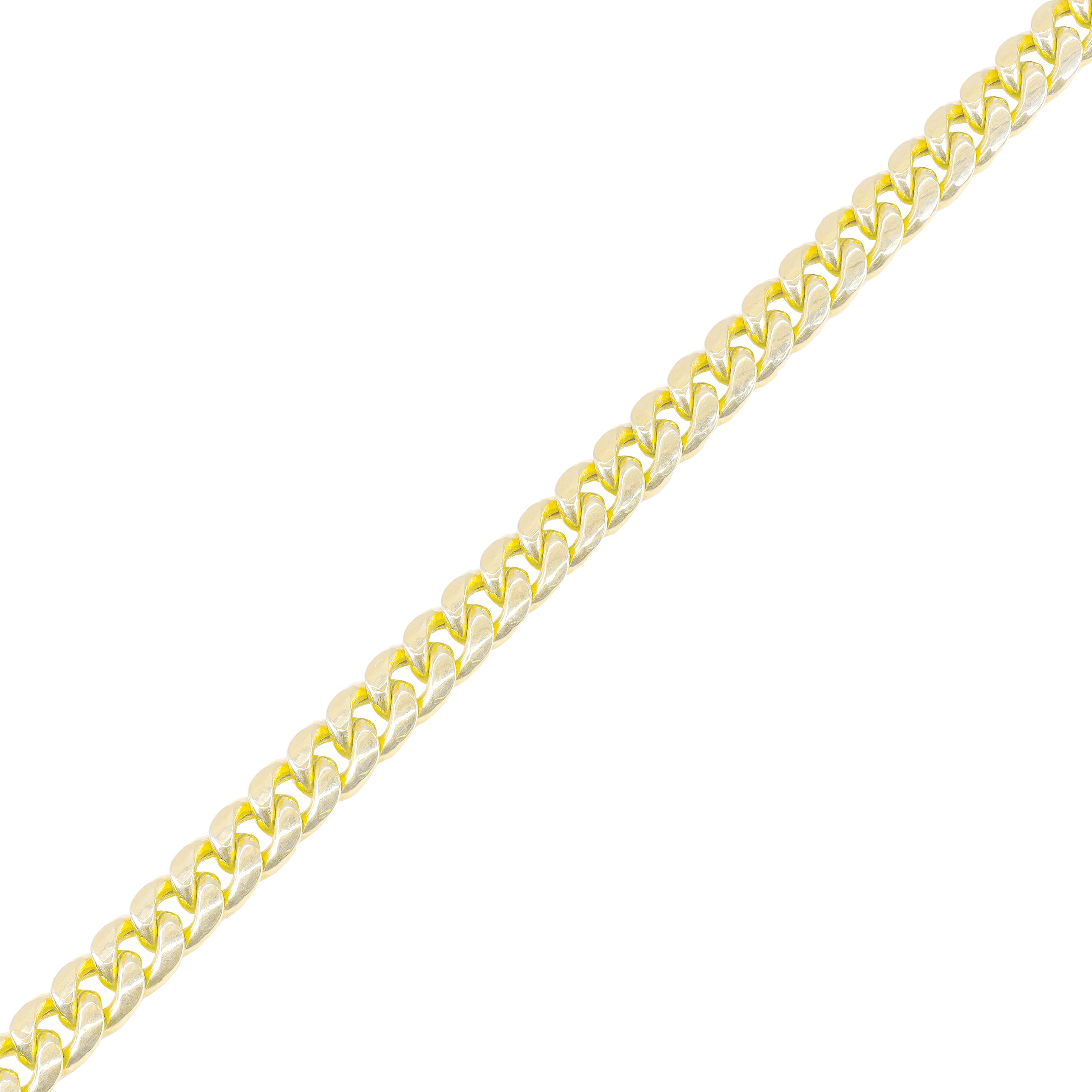 10KT Semi-Solid Miami Cuban Yellow Gold Chain