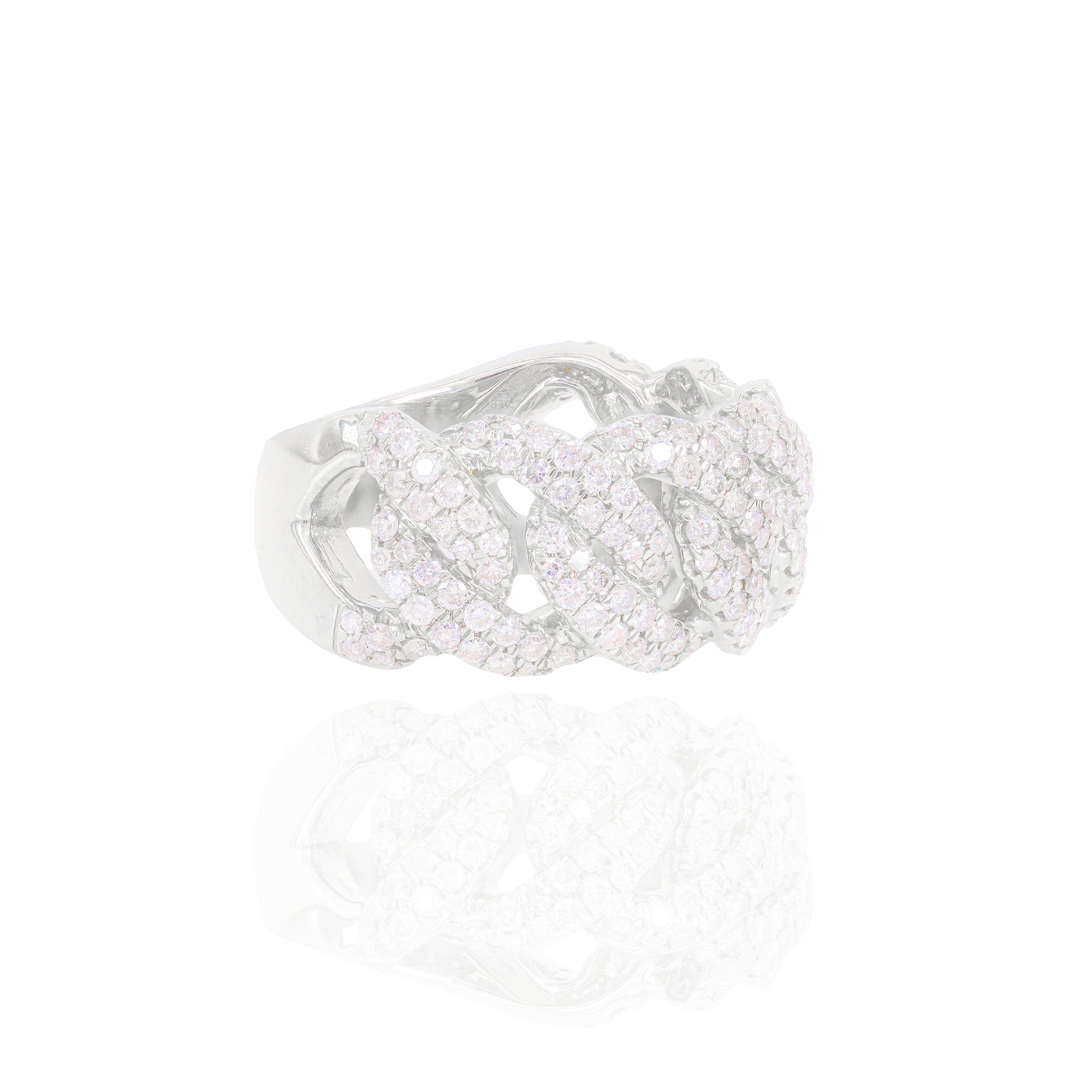 12mm Diamond Cuban Ring