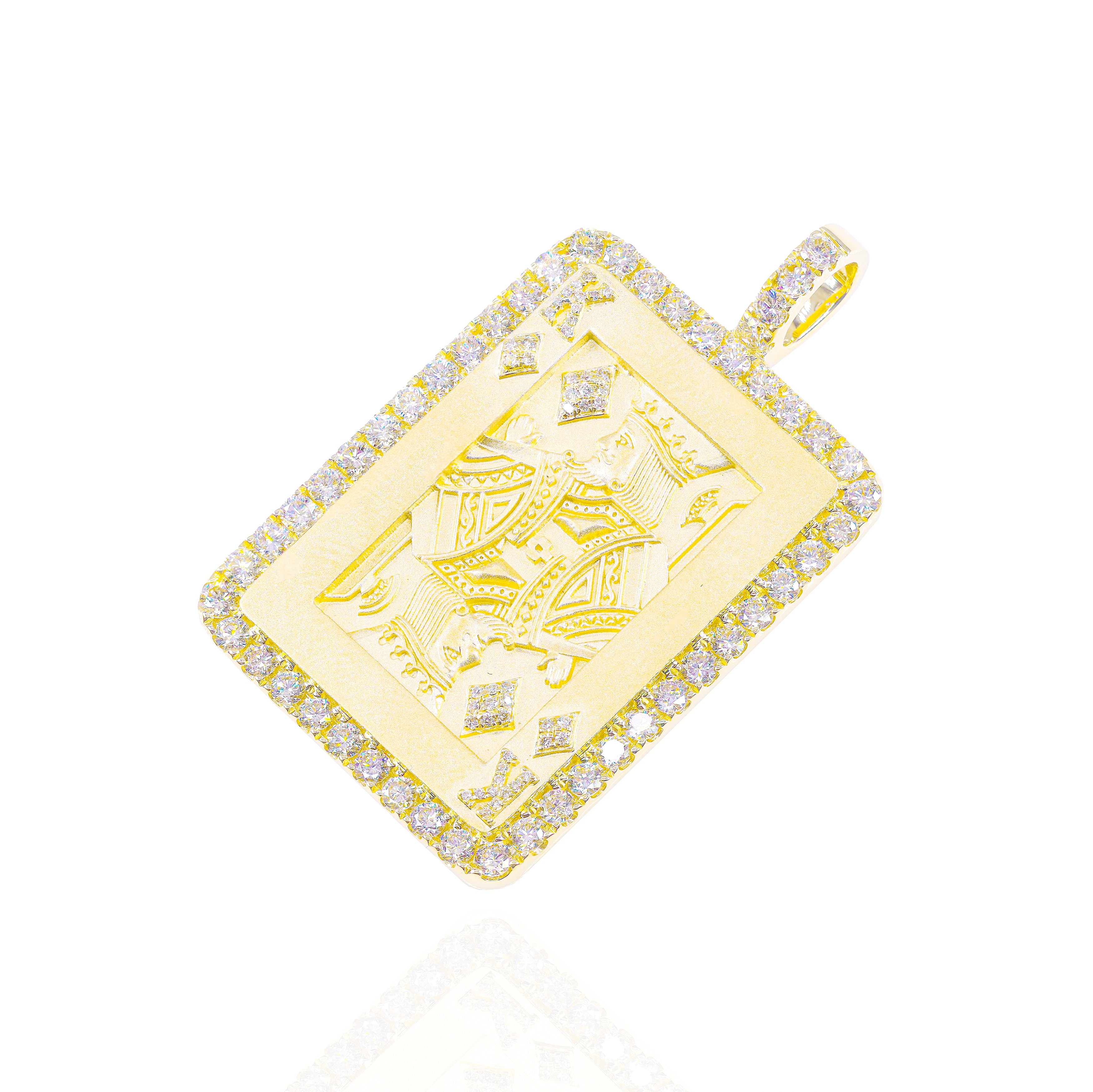 Large King of Diamonds Card Pendant