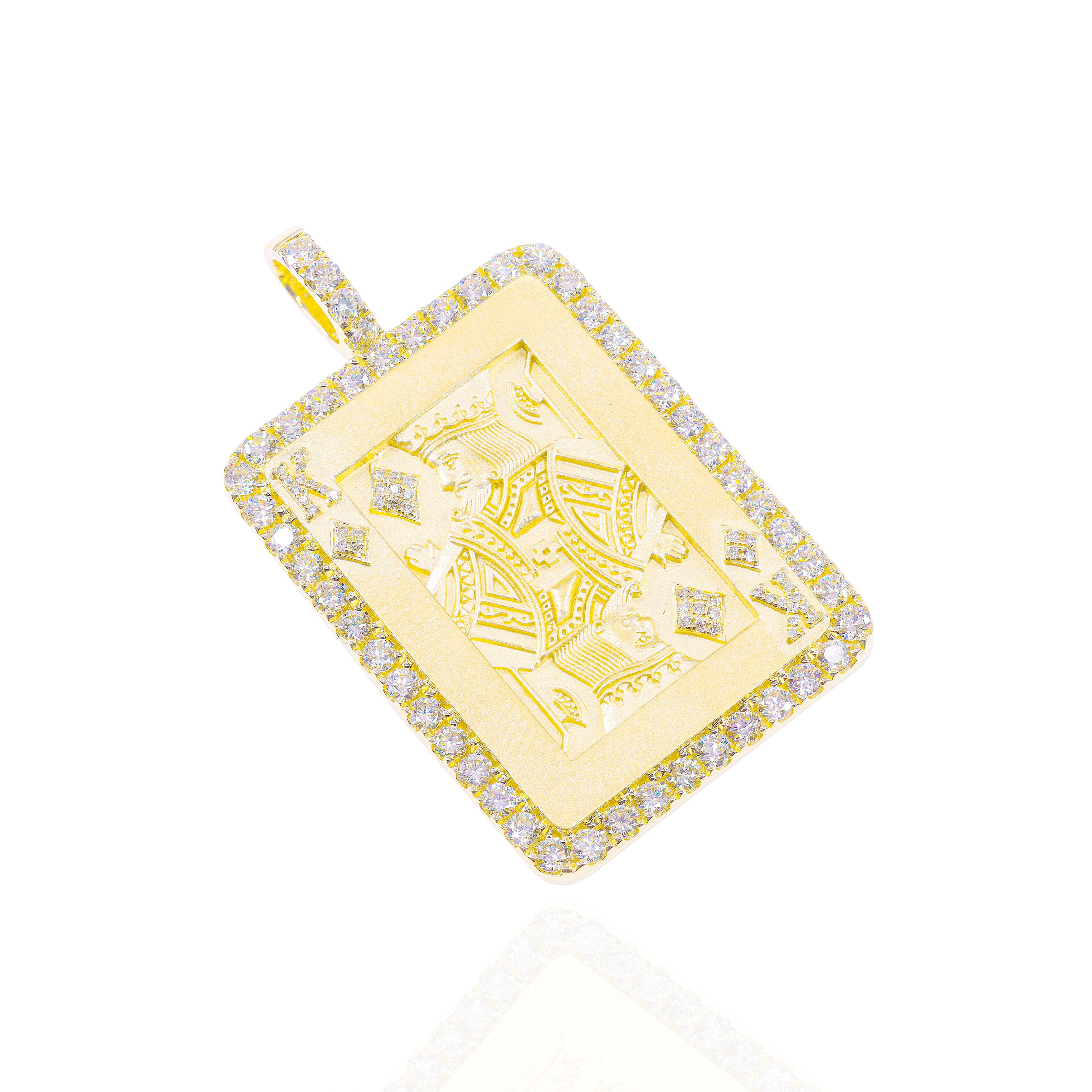 Large King of Diamonds Card Pendant