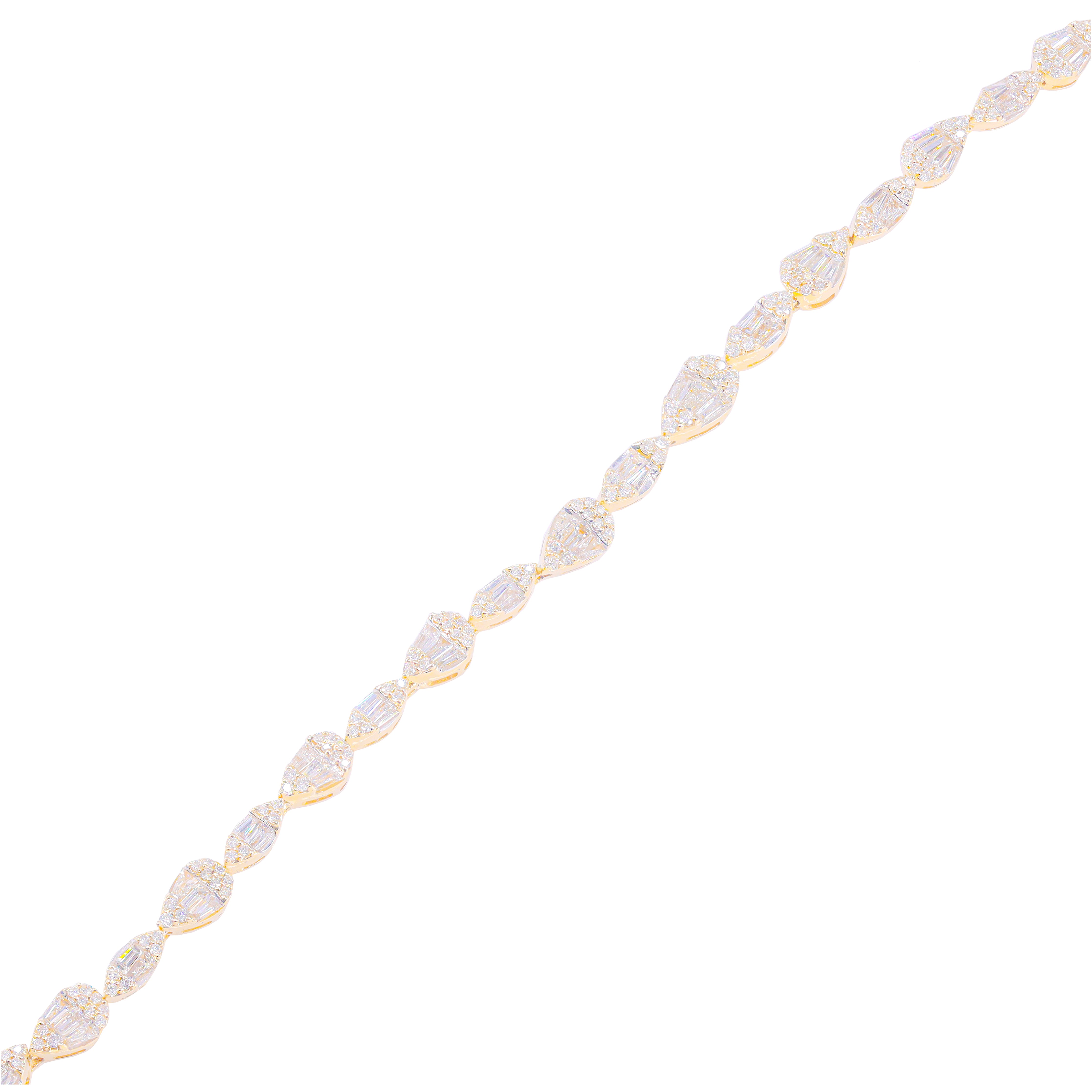 Pear & Marquise Shaped Diamond Bracelet