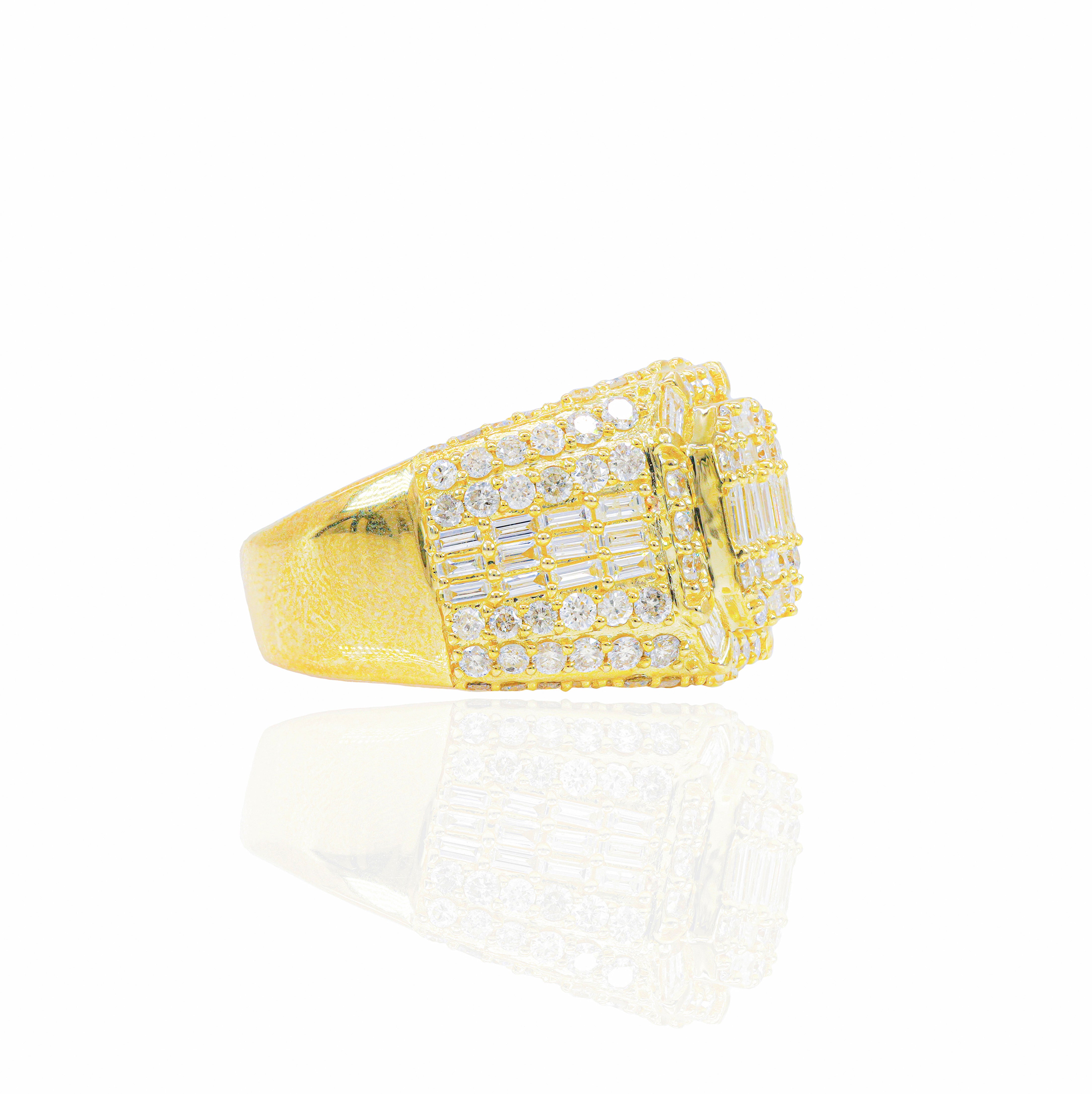 Square Shape Baguette Diamond Ring