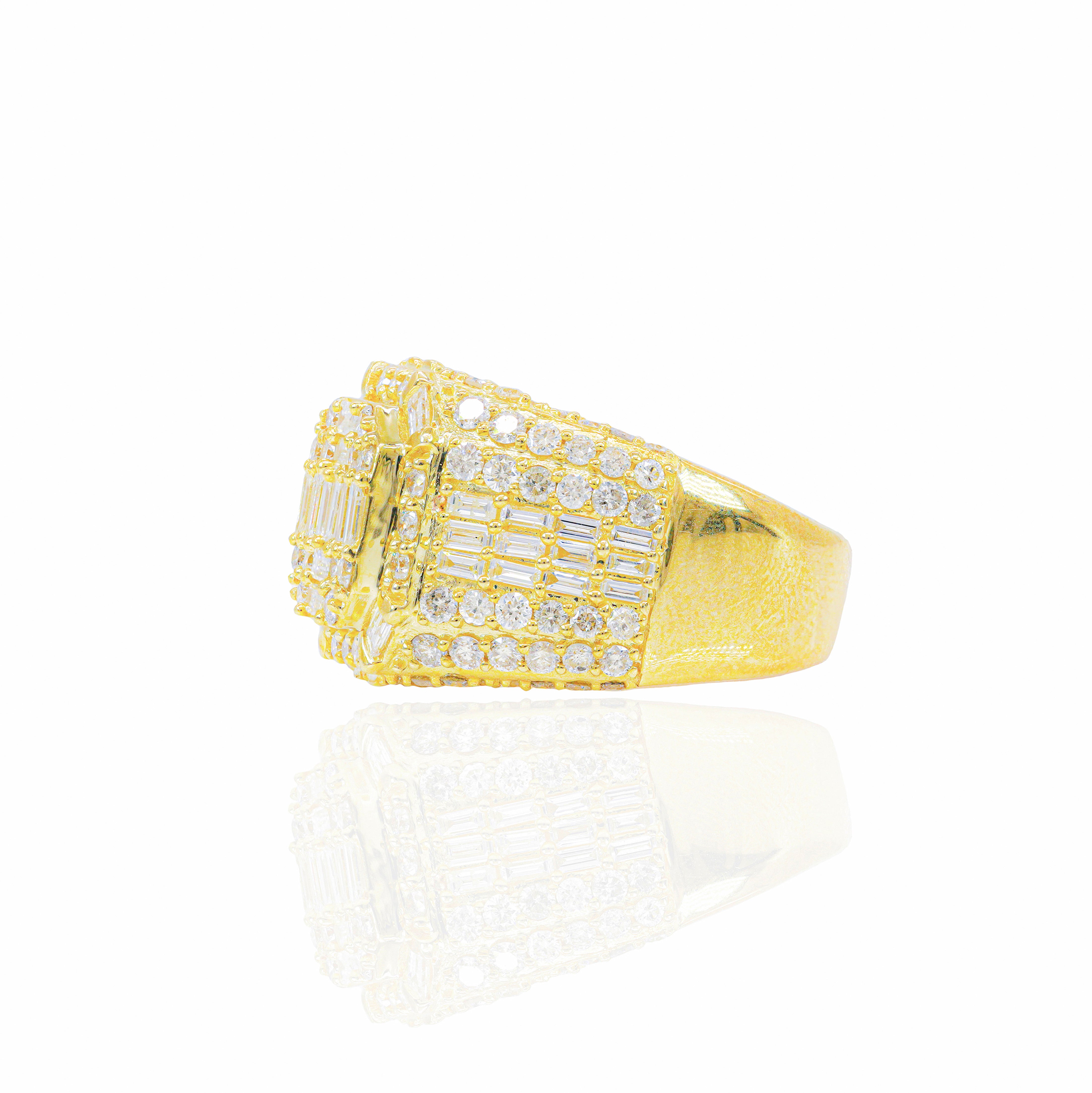 Square Shape Baguette Diamond Ring