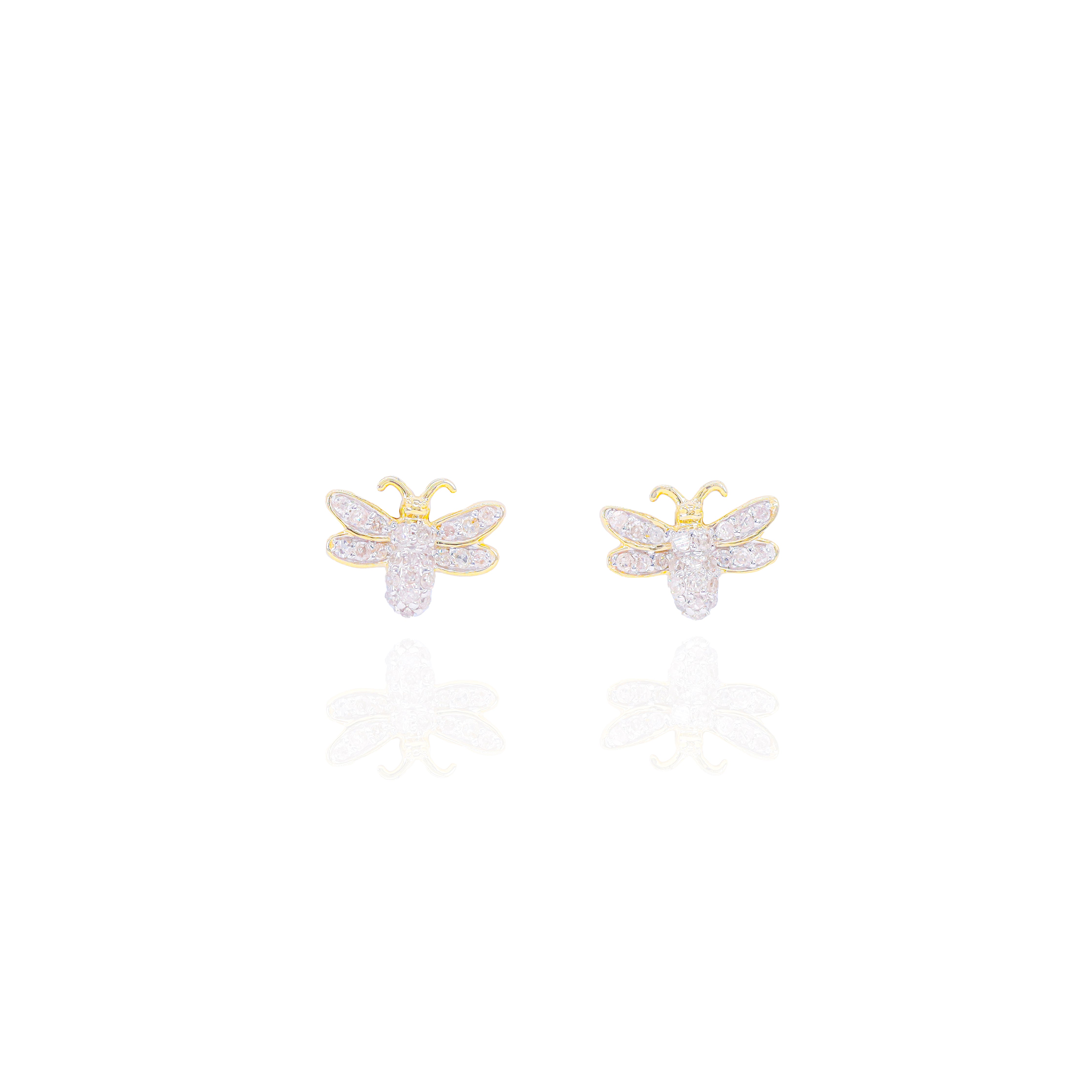 Diamond Bumble Bee Earrings