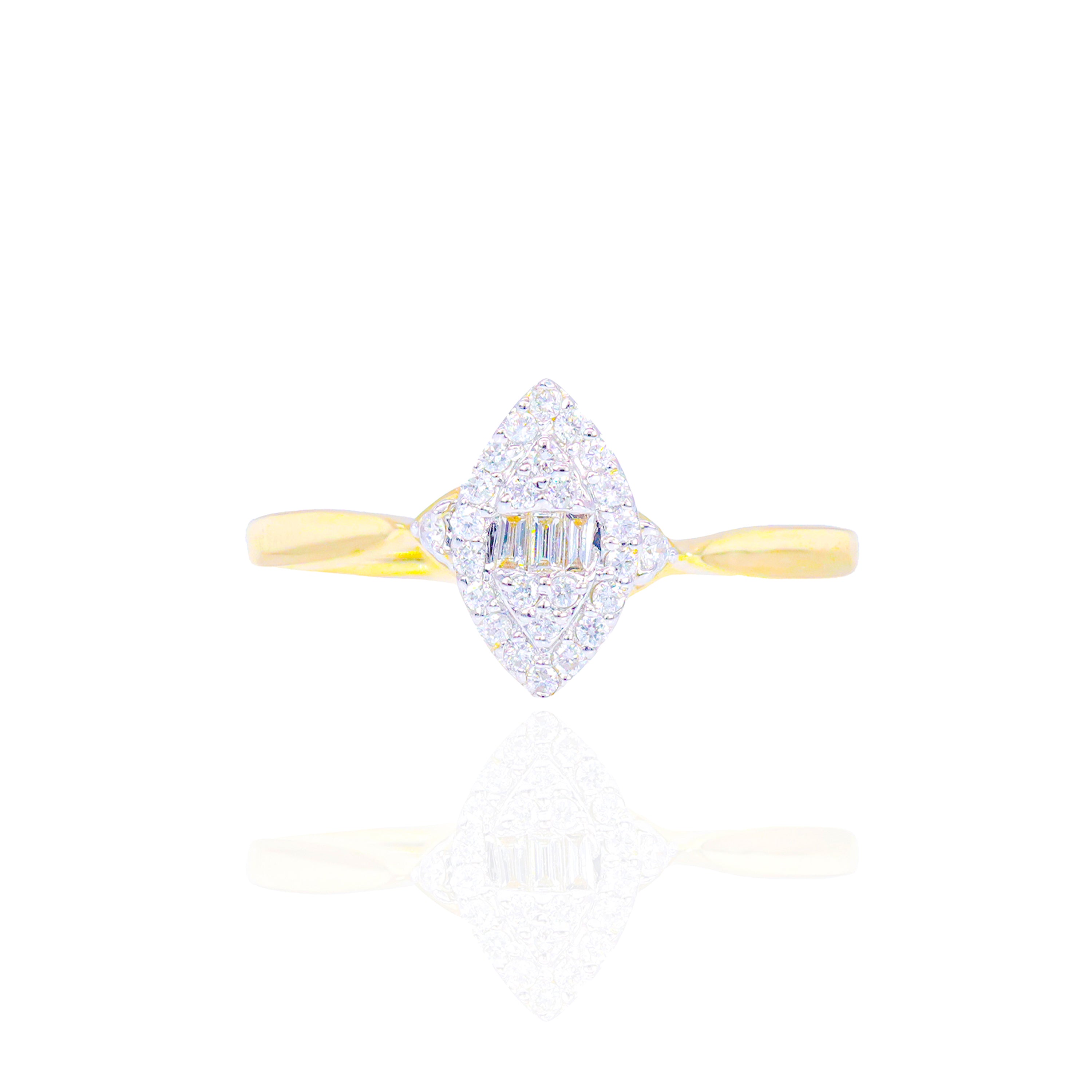 Dainty Marquise Shaped Engagement Ring