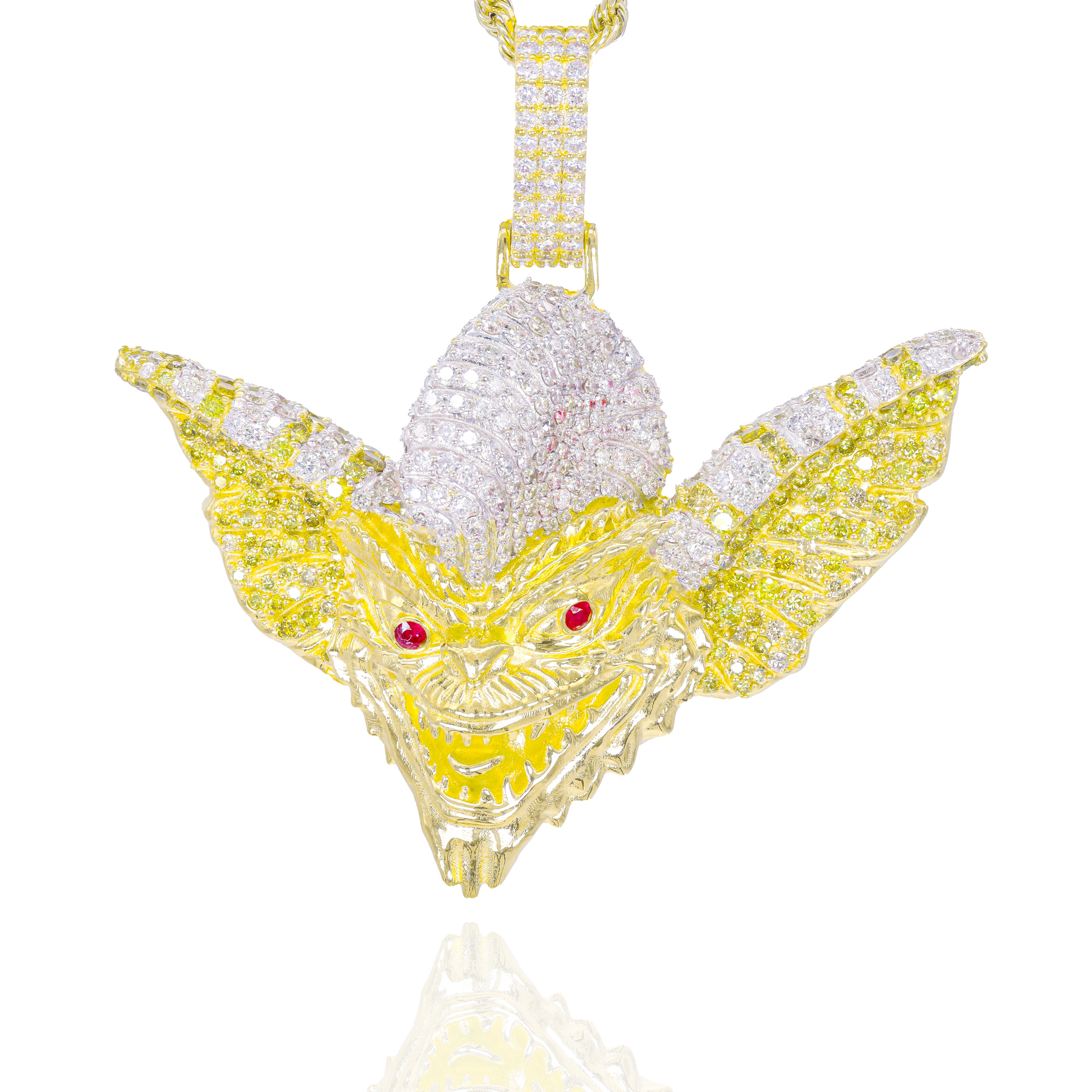 Custom Design Deposit - 3D Gremlin Colored Gemstone & Diamond Pendant