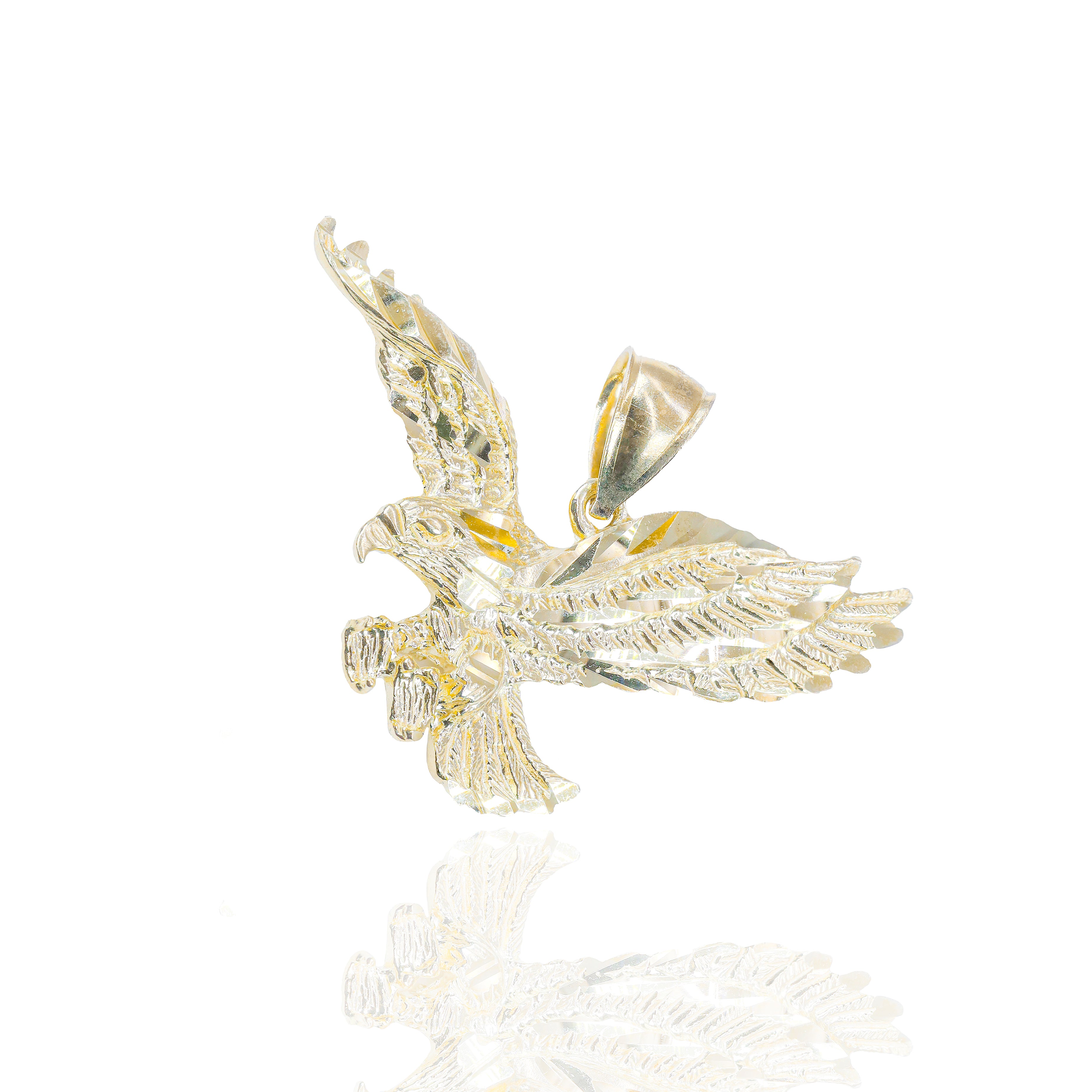 10KT Yellow Gold Hawk Solid Gold Pendant