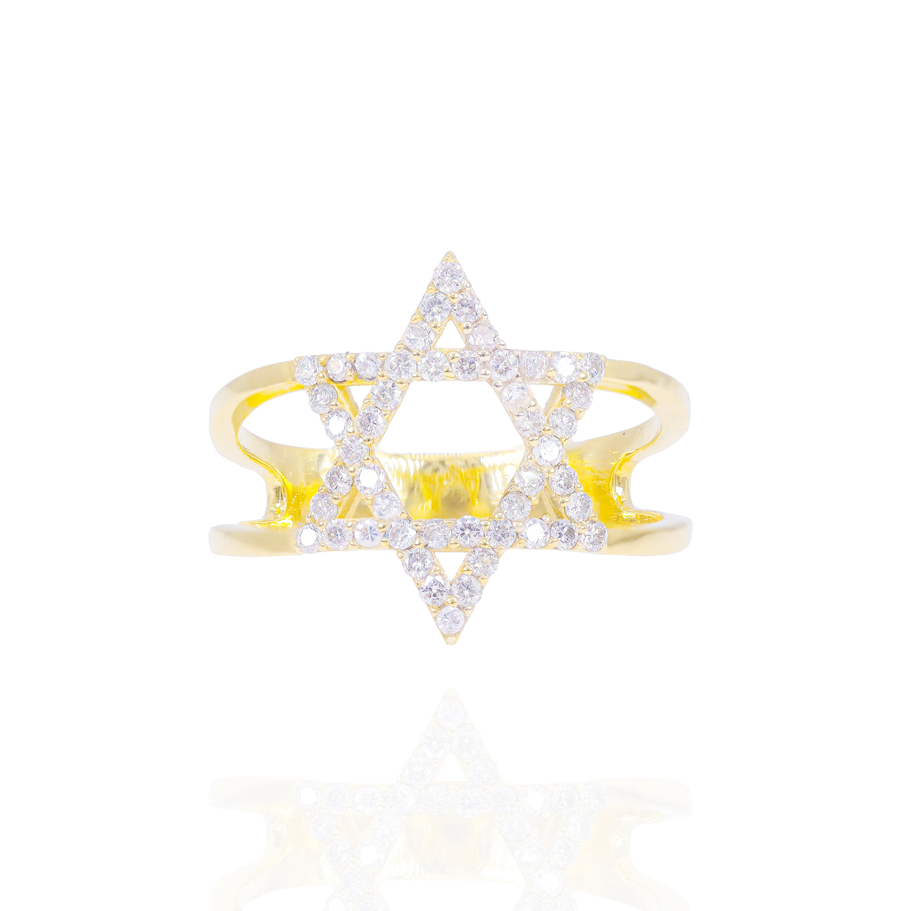 Star of David Open Diamond Ring