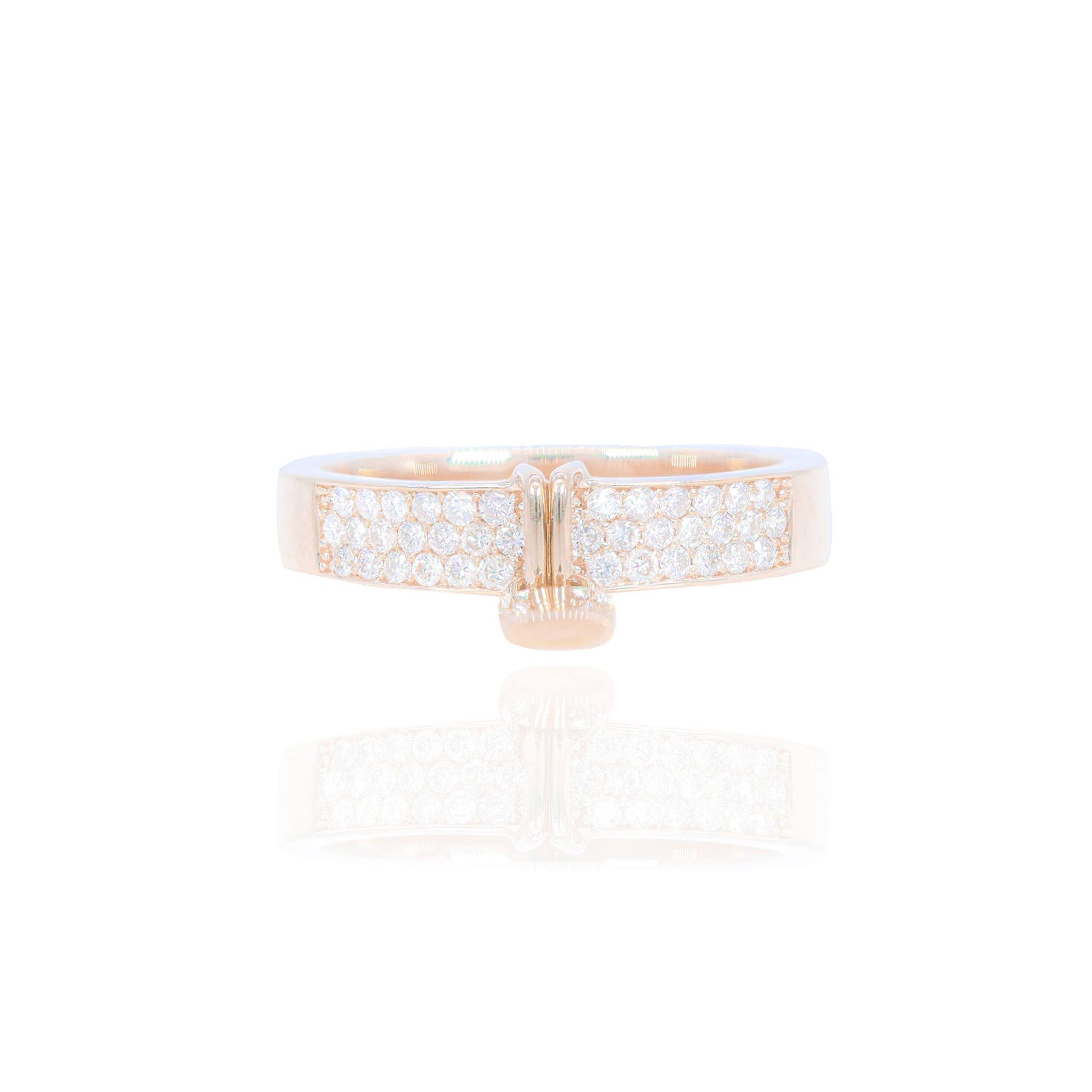Gold Lock Diamond Ring | Dayyani Jewelers