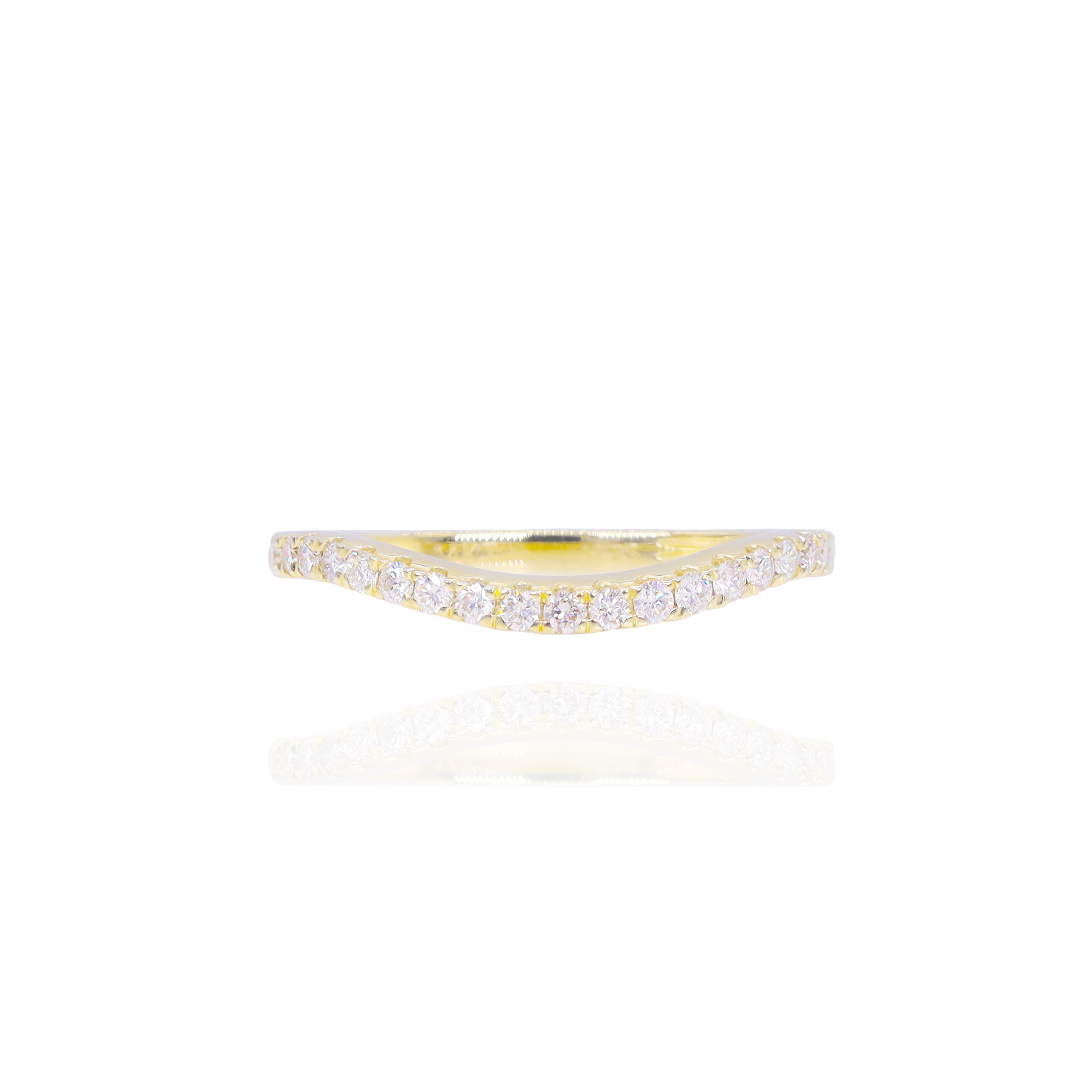 Baguette with Round Halo and Half Cut Sides Diamond Engagement Ring & Band