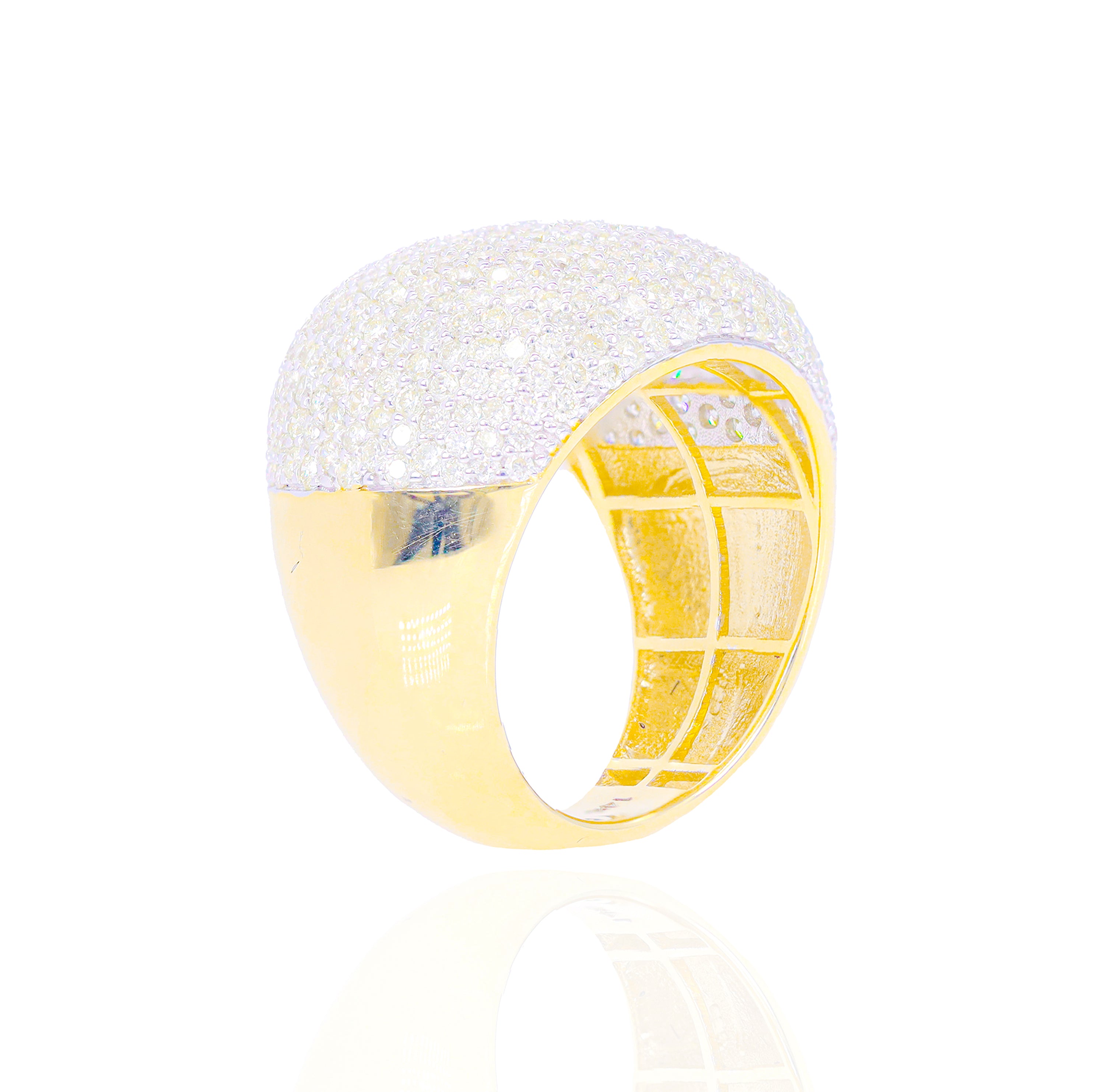 Round Domed Diamond Ring