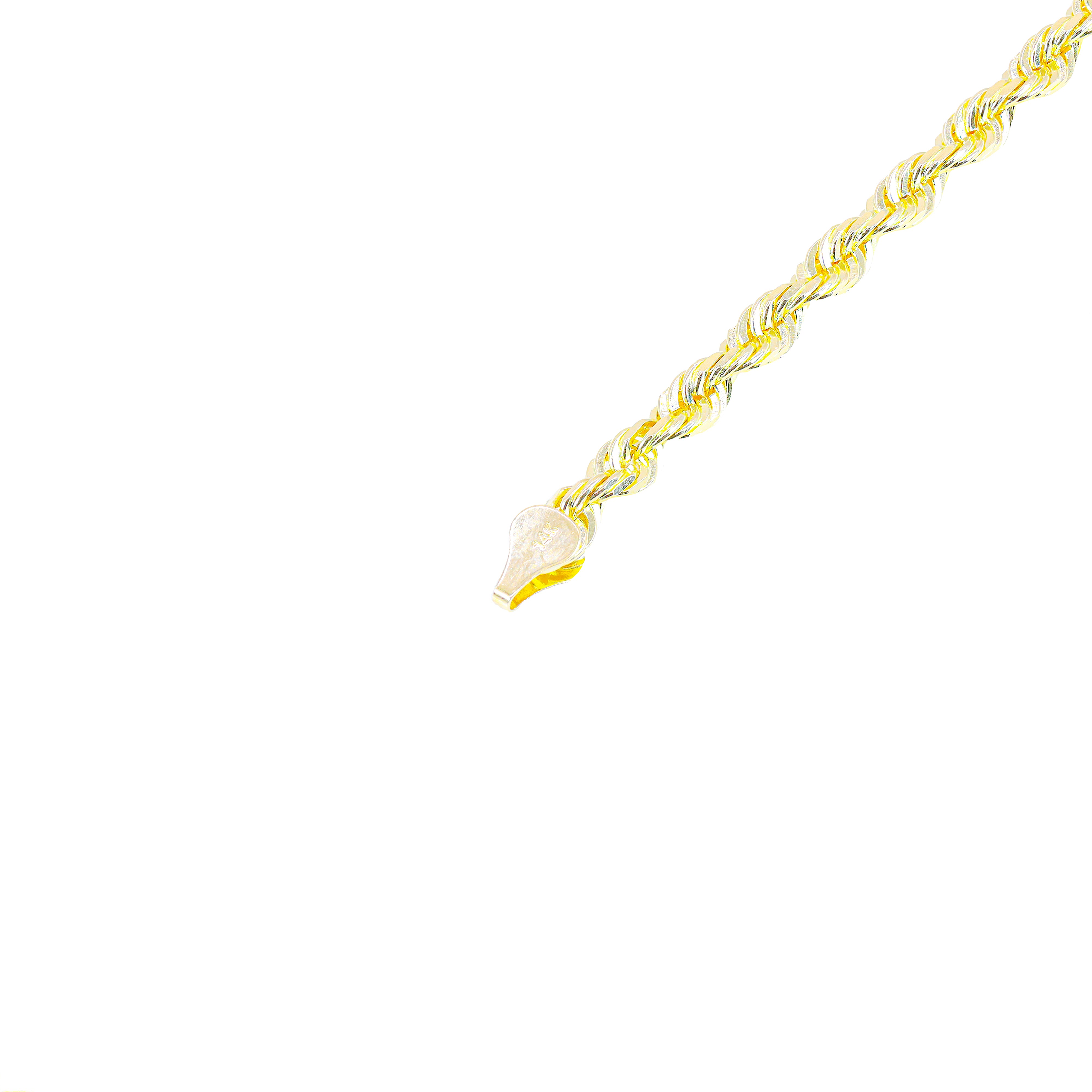 14KT Solid Rope Yellow Gold Chain