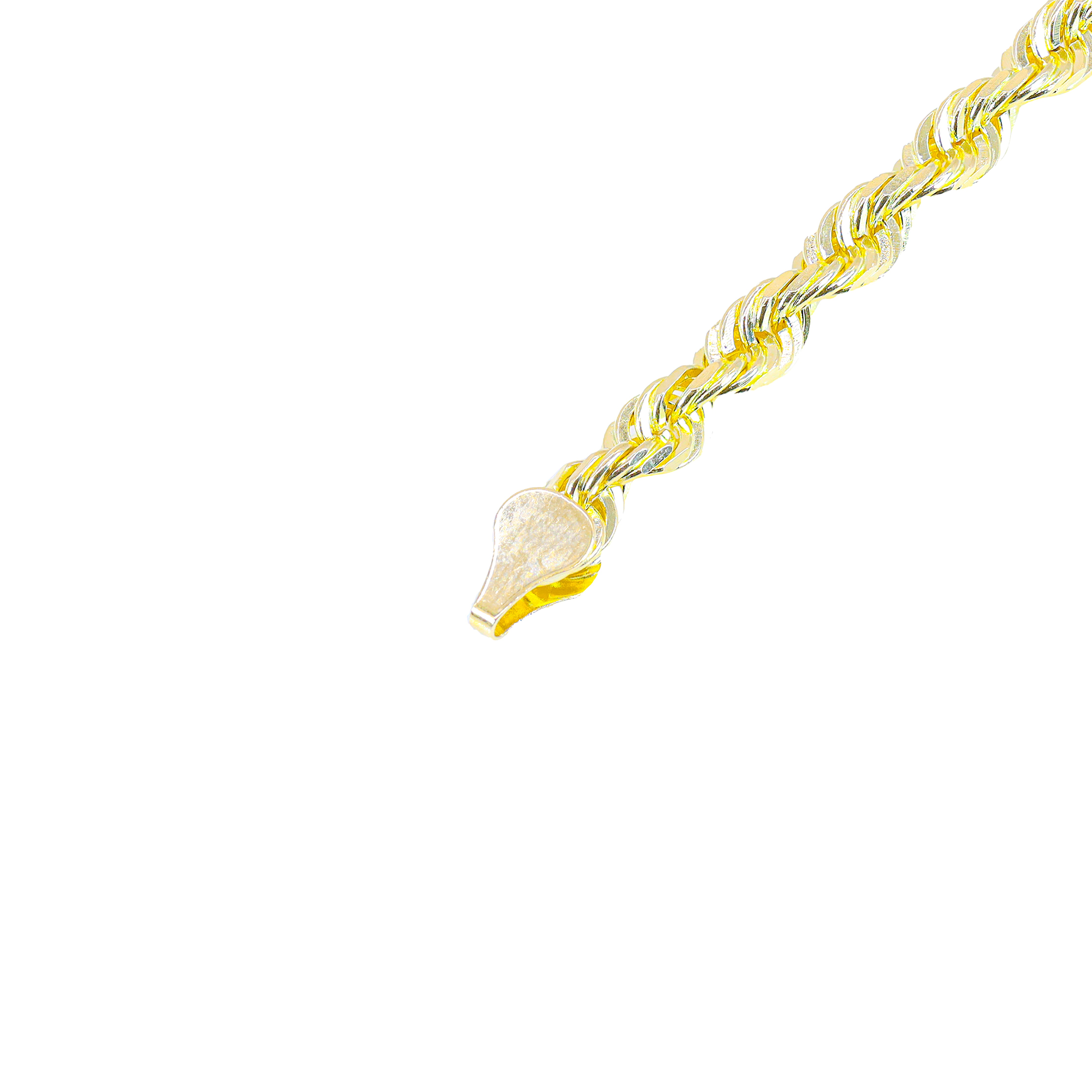 10KT Yellow Gold Semi-Solid Rope Bracelet