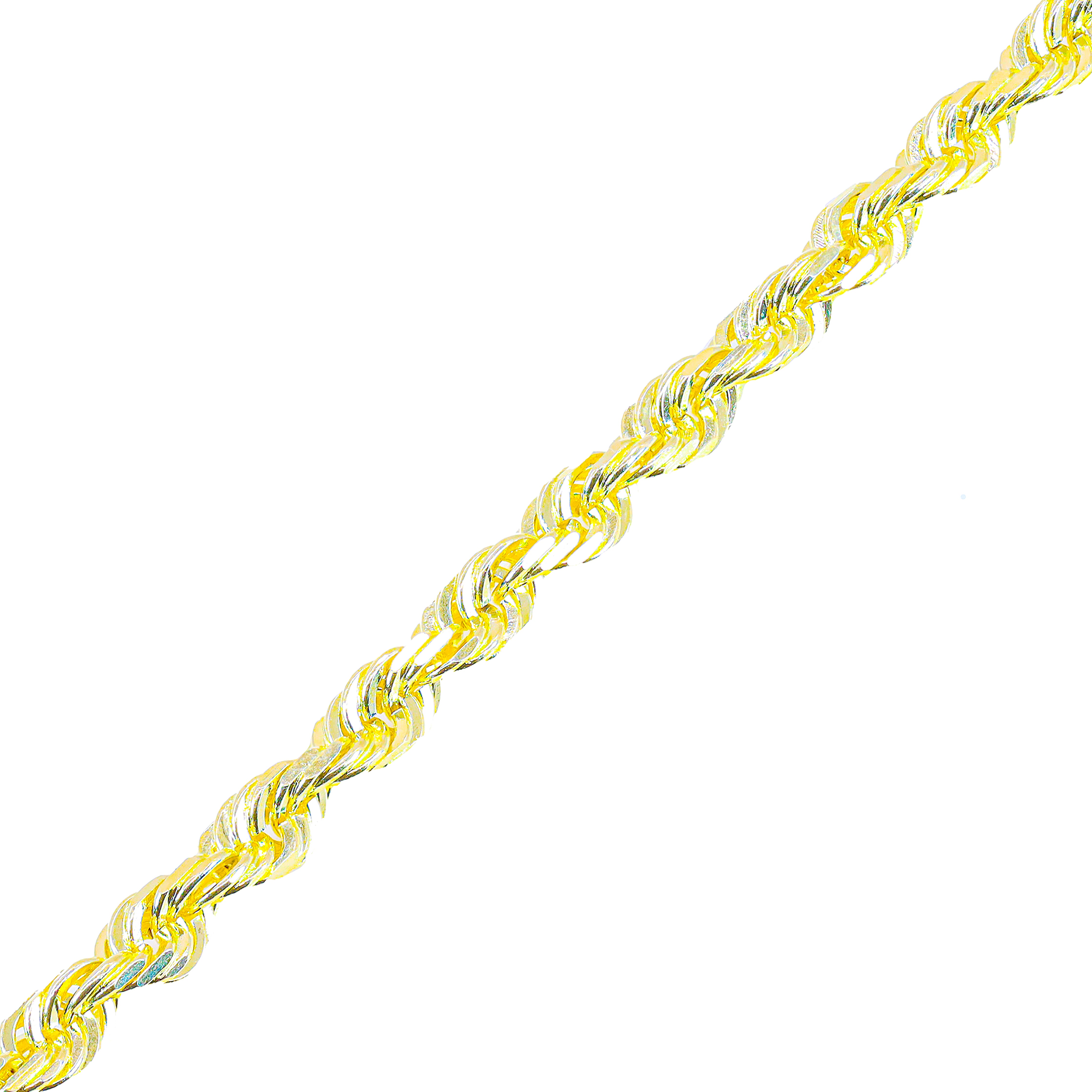 10KT Yellow Gold Semi-Solid Rope Bracelet