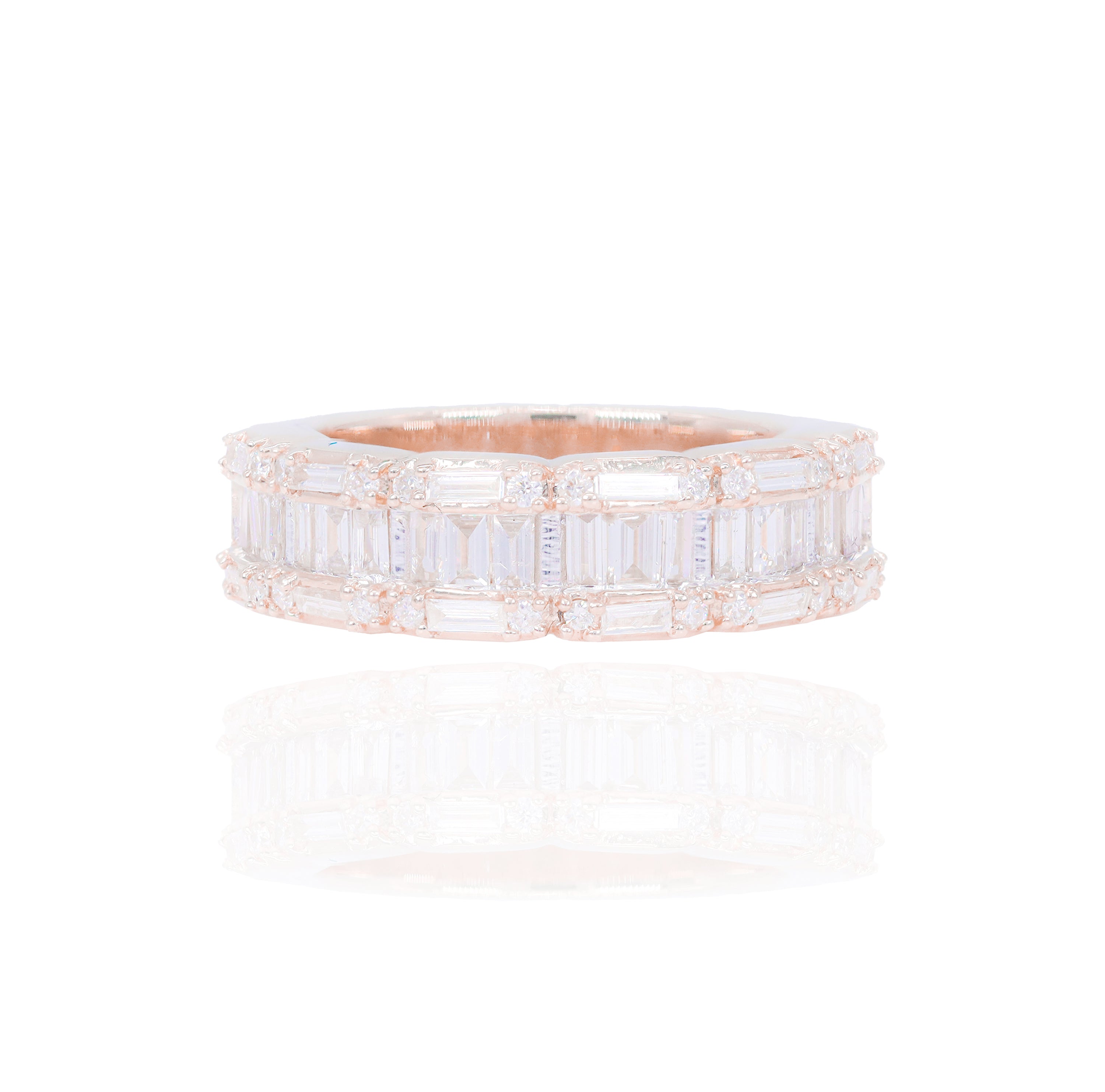 Baguette Sectional Diamond Ring Band