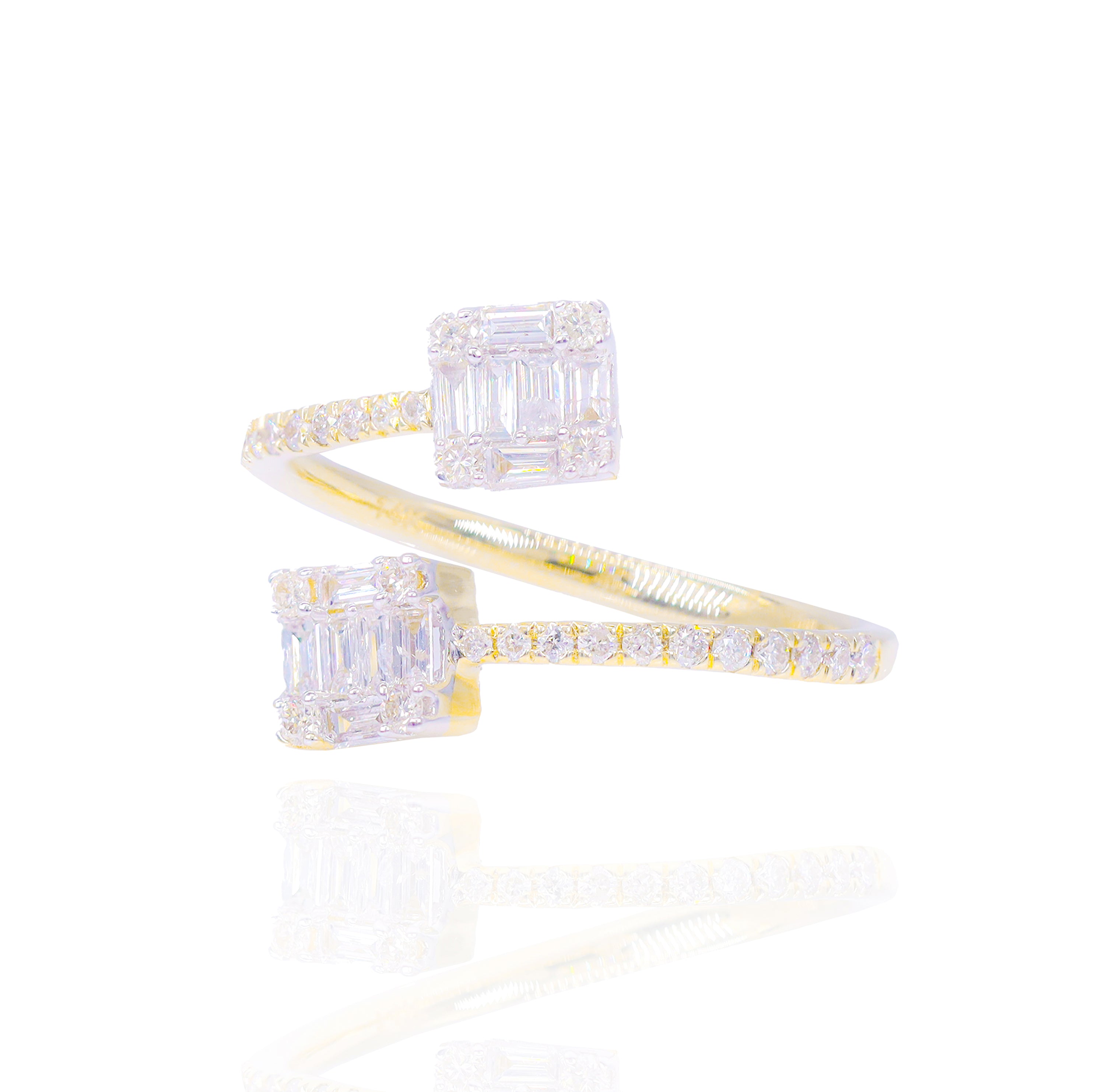 Open Style Baguette Diamond Ring