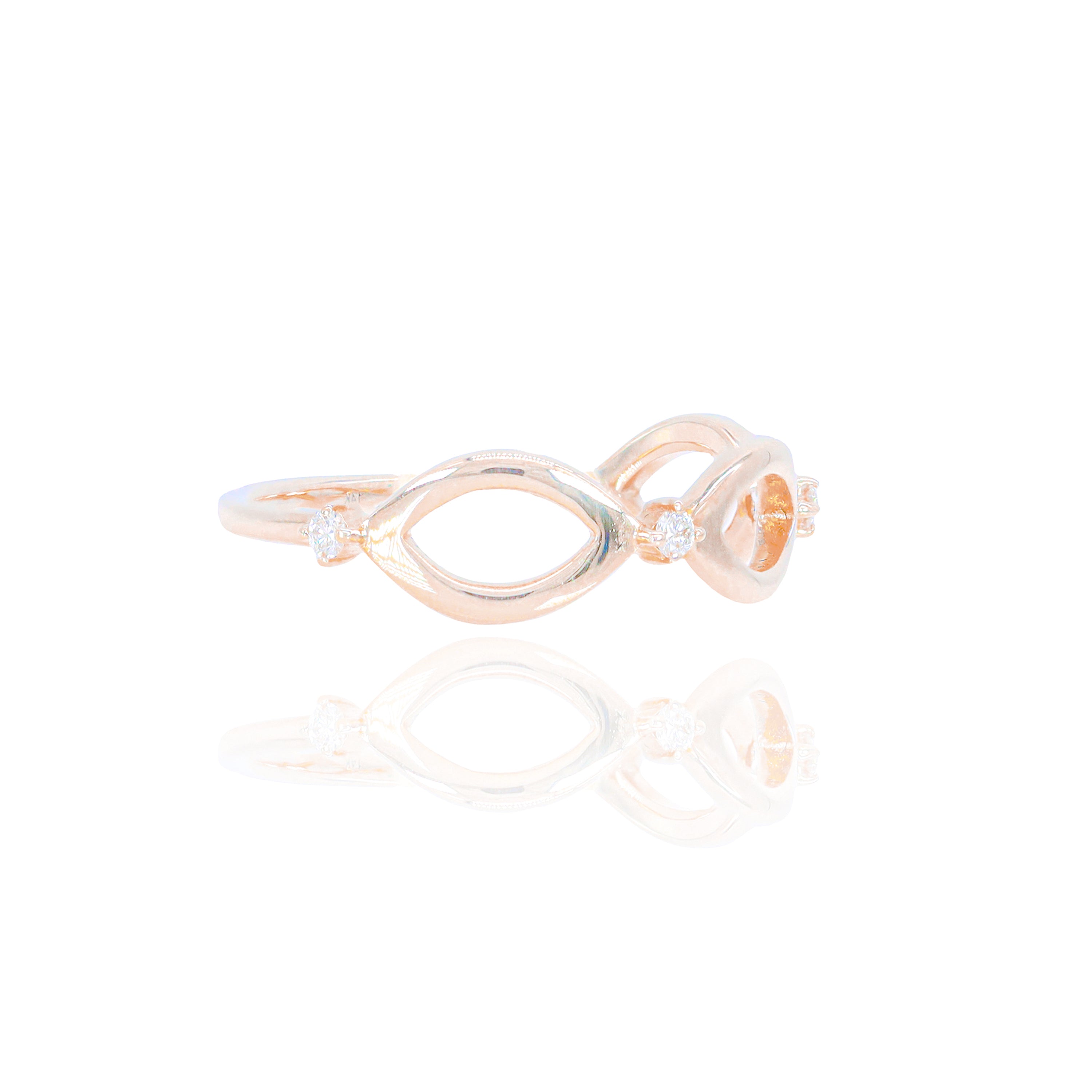 Oval Shaped Gold & Diamond Ring