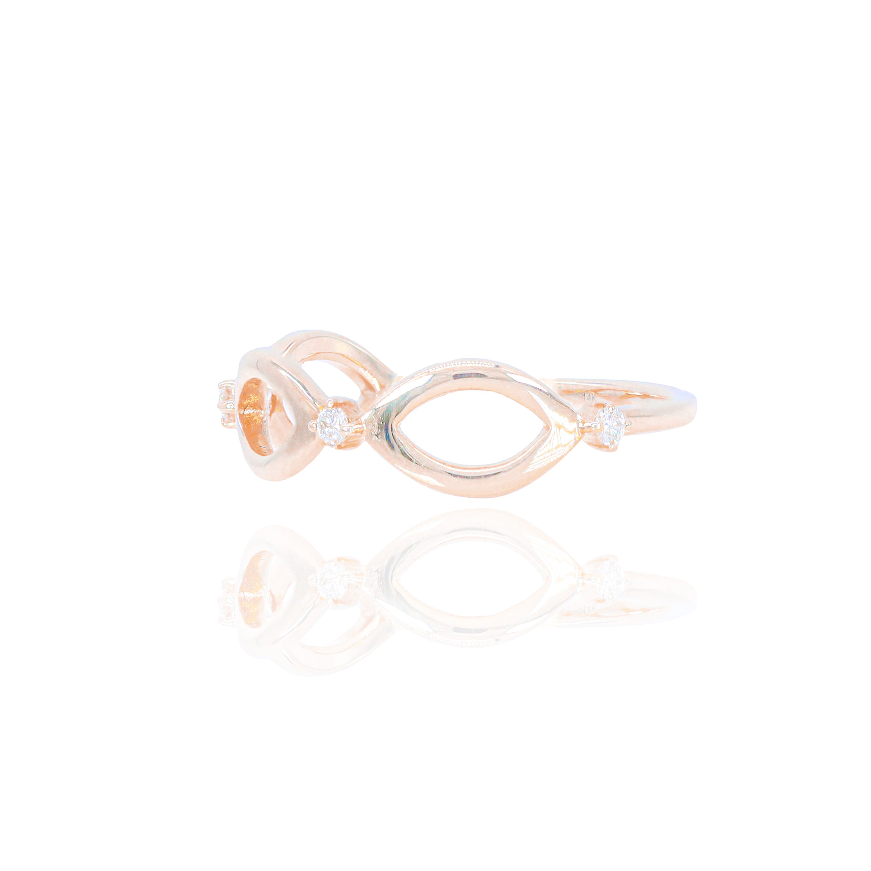 Oval Shaped Gold & Diamond Ring