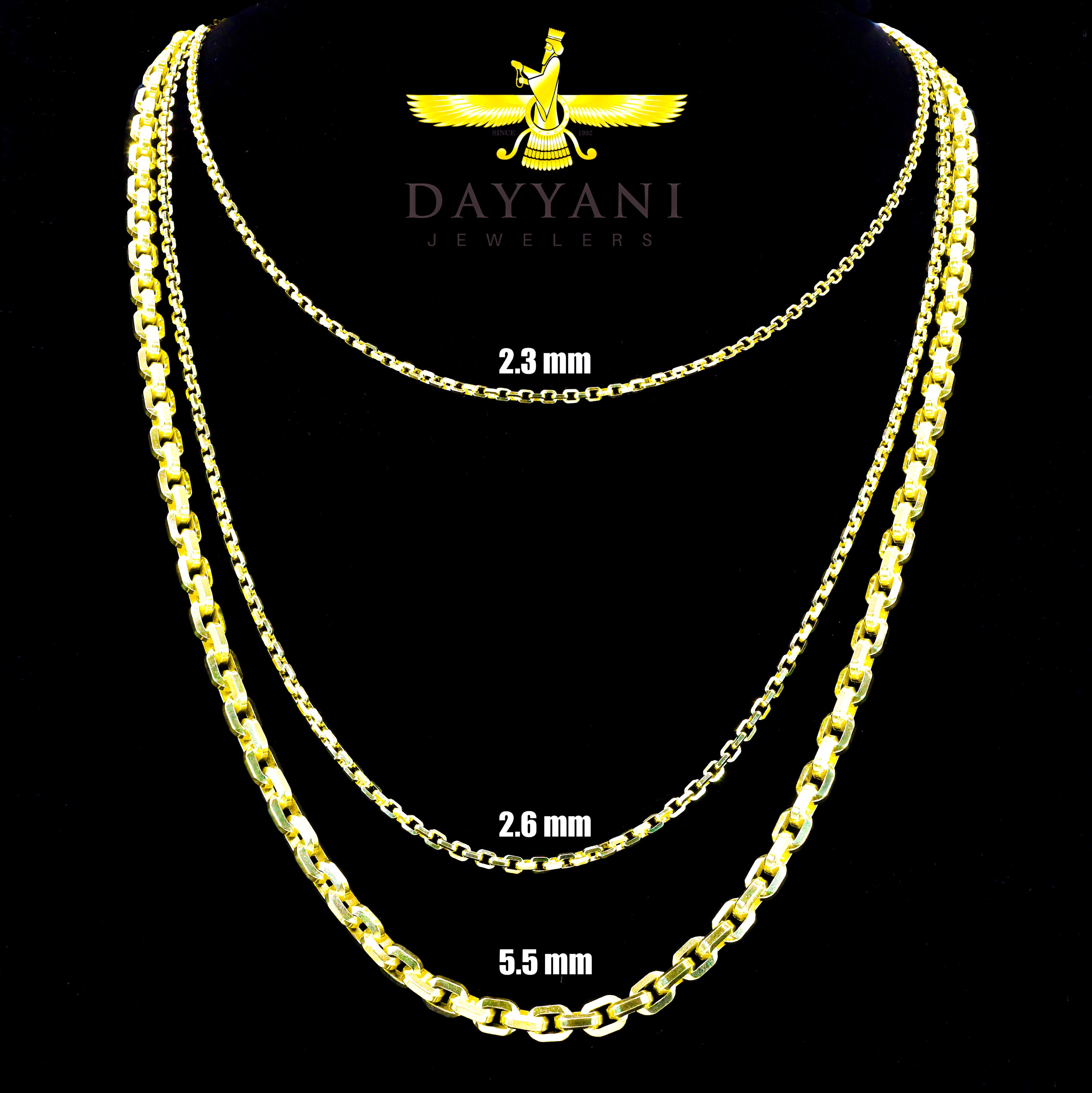 14KT Solid Hermes Link Yellow Gold Chain