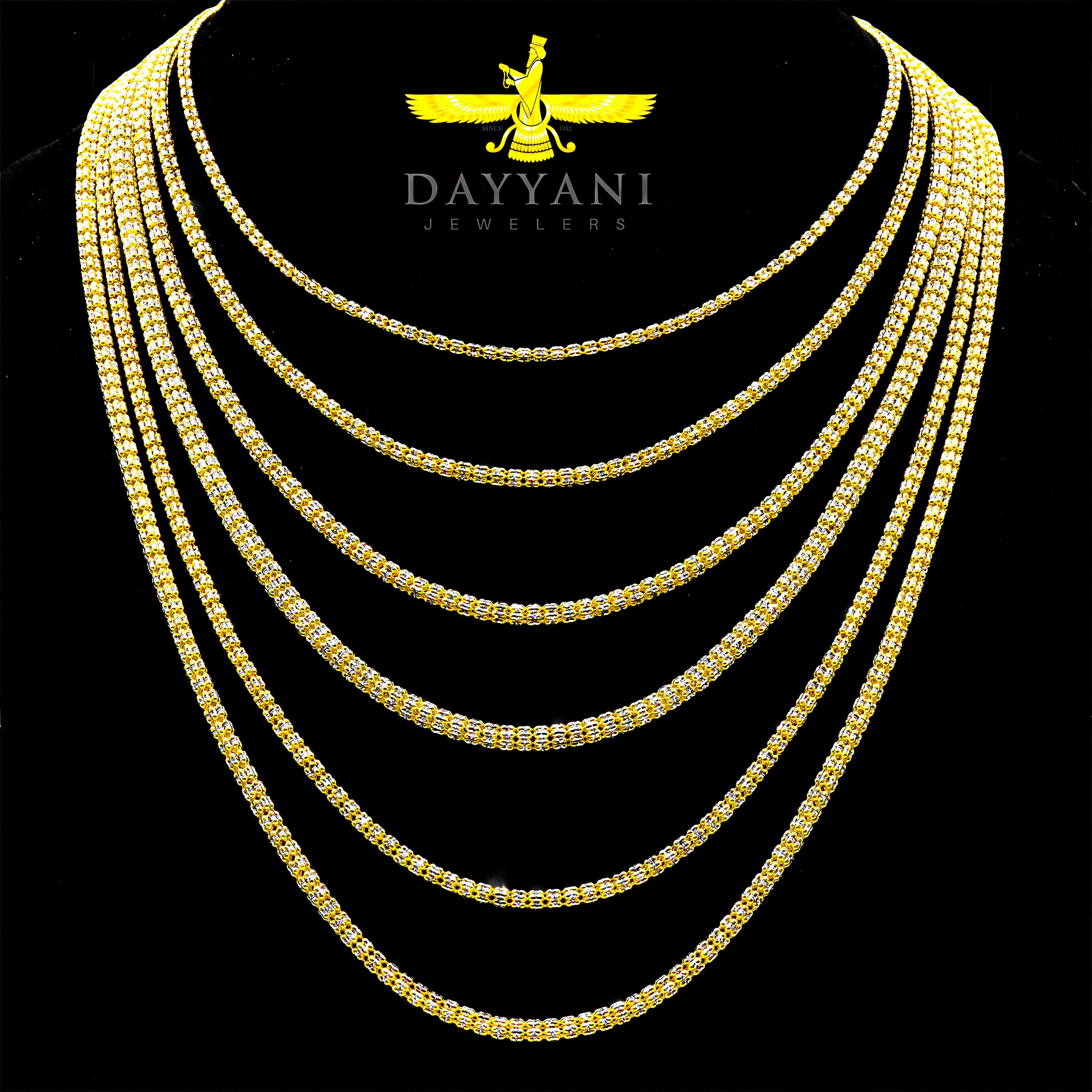 14KT Two-Tone Yellow Gold ICE Gold Chain