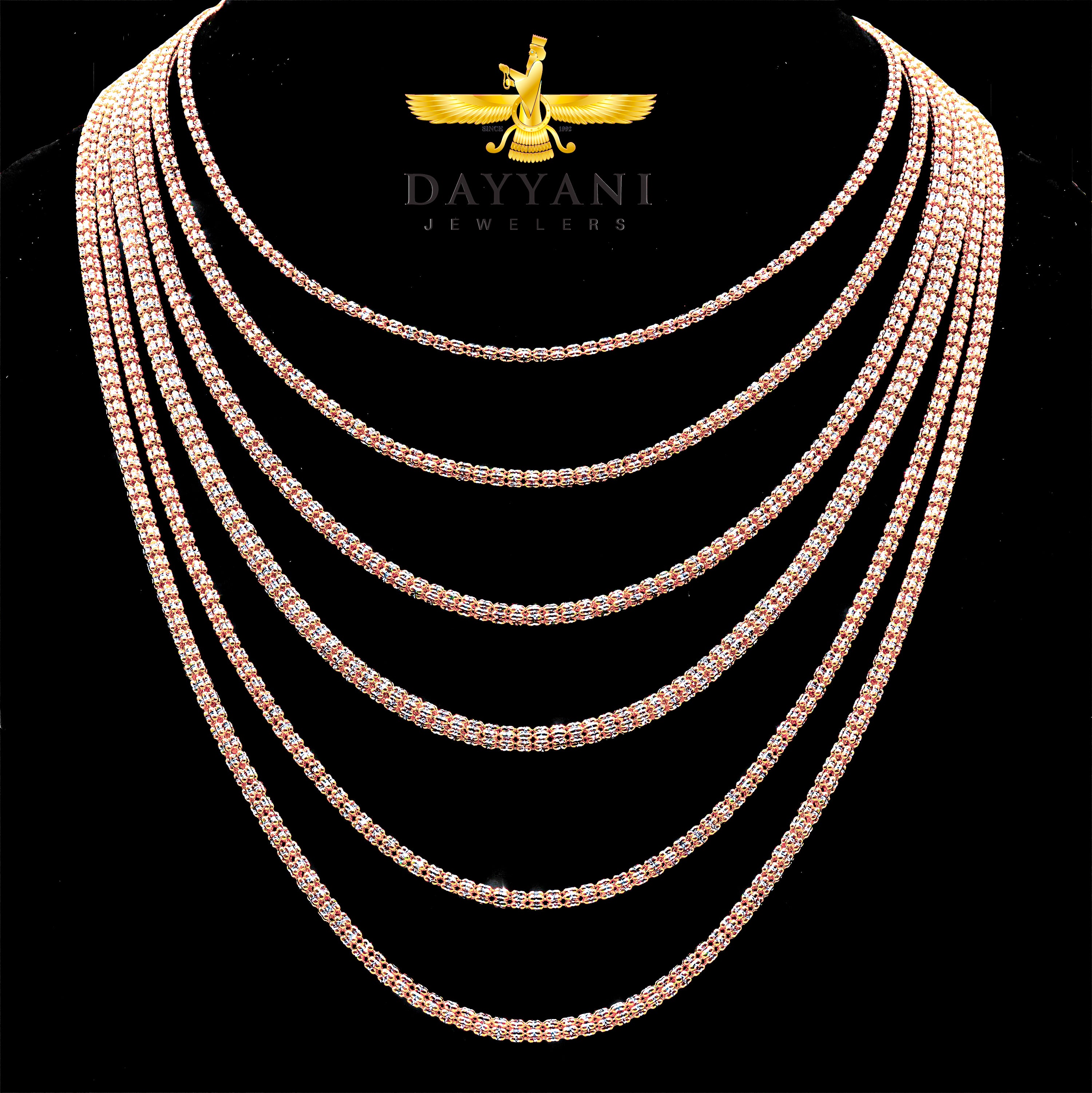 14KT Two-Tone Rose Gold ICE Gold Chain